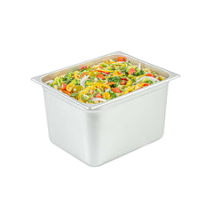 Kitchen Tek Stainless Steel 1/2 Size Steam Table Pan - 8 Inch Deep, Anti Jam, 24 Gauge - 12 count box