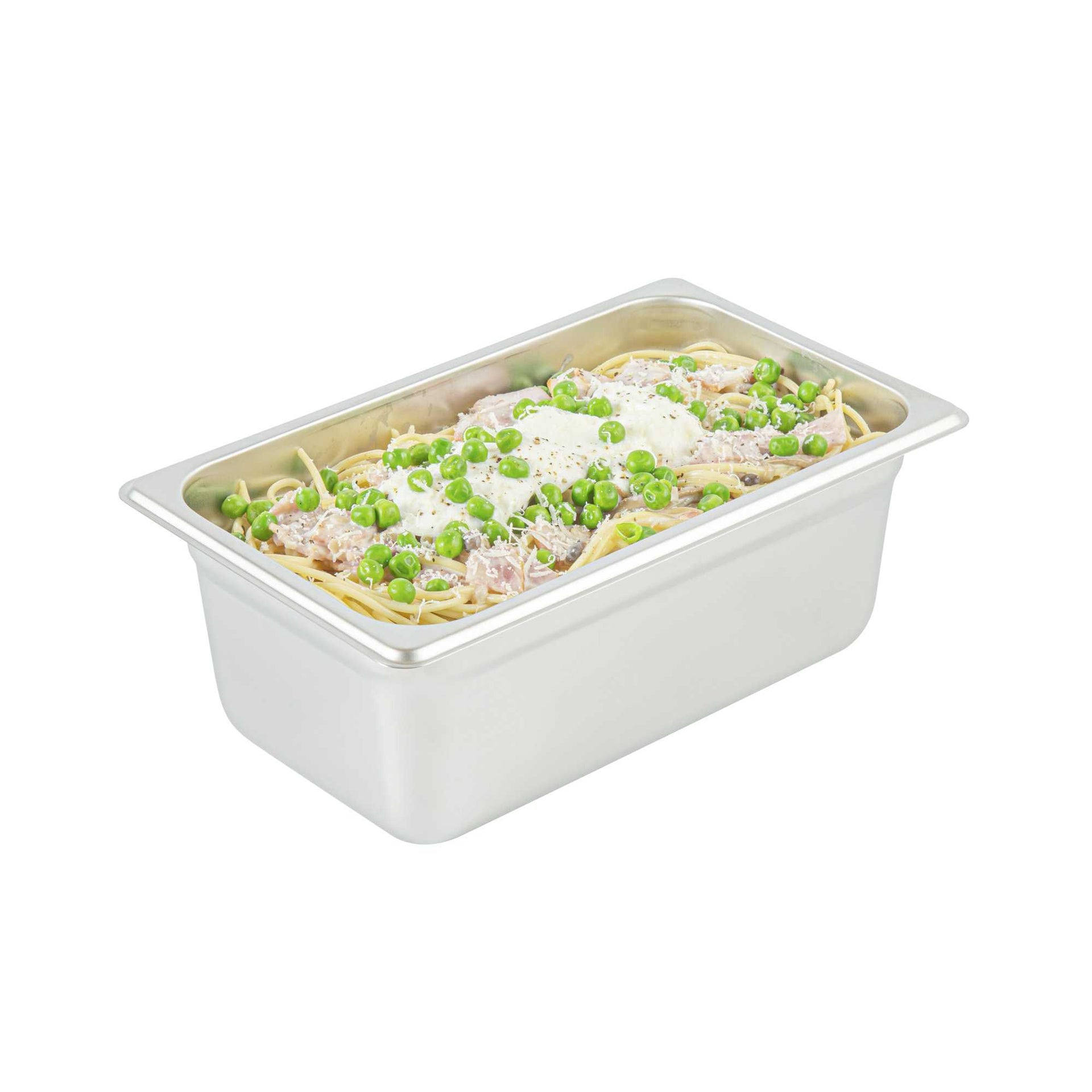 Kitchen Tek Stainless Steel 1/4 Size Steam Table Pan - 4 Inch Deep, Anti Jam, 24 Gauge - 1 count box