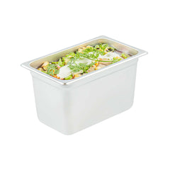 Kitchen Tek Stainless Steel 1/4 Size Steam Table Pan - 6 Inch Deep, Anti Jam, 24 Gauge - 24 count box