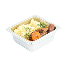Kitchen Tek Stainless Steel 1/6 Size Steam Table Pan - 2 1/2 Inch Deep, Anti Jam, 24 Gauge - 72 count box