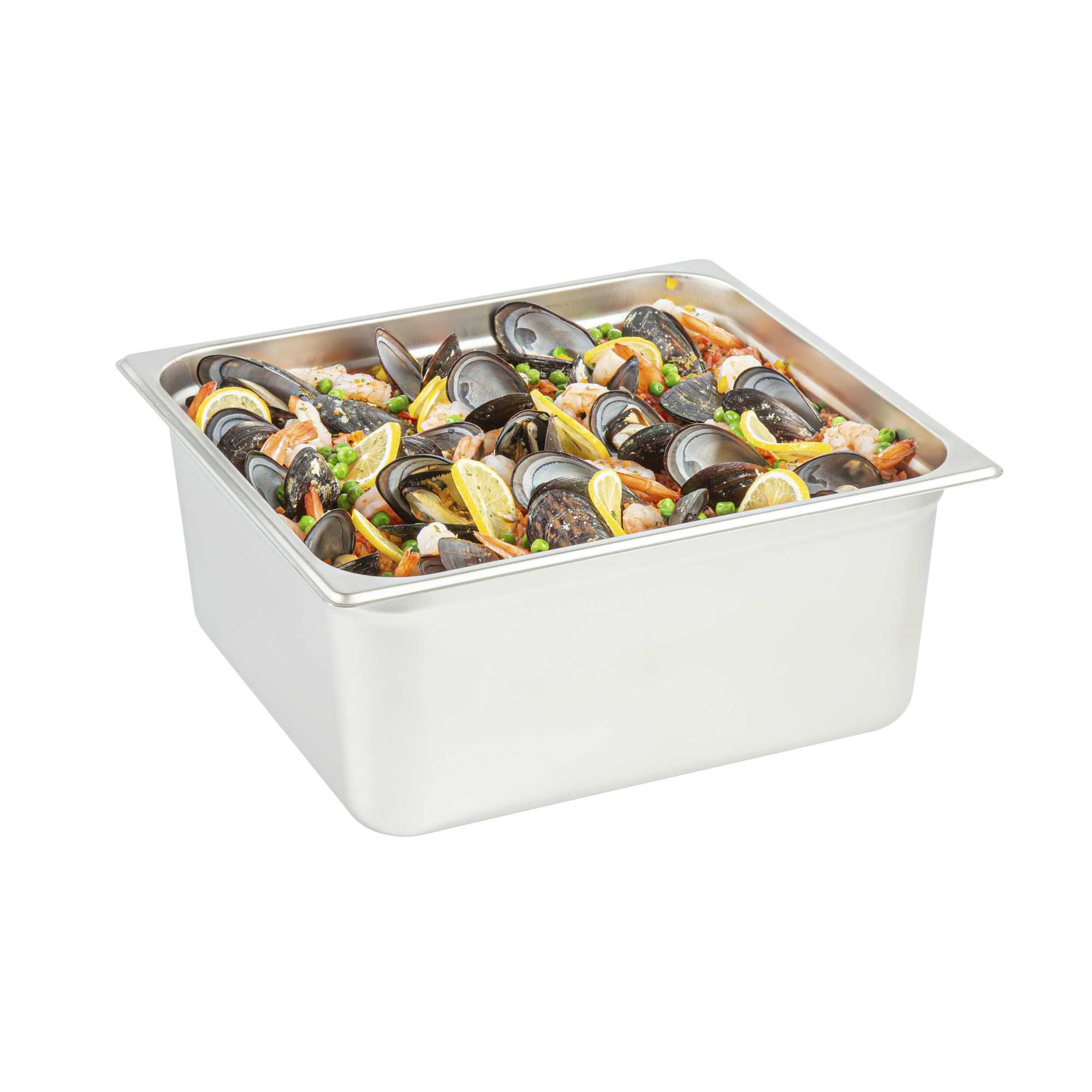 Kitchen Tek Stainless Steel 2/3 Size Steam Table Pan - 6 Inch Deep, Anti Jam, 24 Gauge - 1 count box