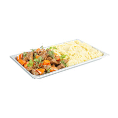 Kitchen Tek Stainless Steel Full Size Steam Table Pan - 1 1/4 Inch Deep, Perforated, Anti Jam, 24 Gauge - 24 count box