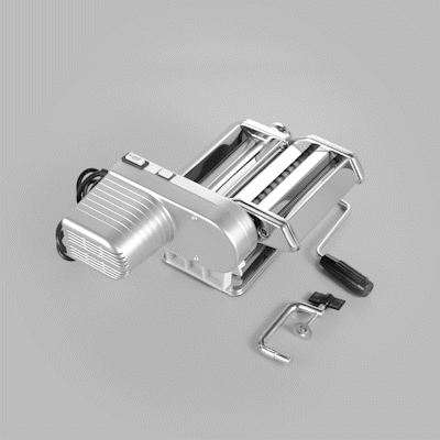 Newhai Commercial Electric Pasta Maker, Automatic Noodle Machine, 2-in-1 Heavy Duty Dough Roller Pressing Machine, with 2mm/6mm Blade, 550W Stainless Steel (with a 2mm/6mm dual use blade Newhai Commercial Electric Pasta Maker, Automatic Noodle Machine, 2-in-1 Heavy Duty Dough Roller Pressing Machine, with 2mm/6mm Blade, 550W Stainless Steel (with a 2mm/6mm dual use blade