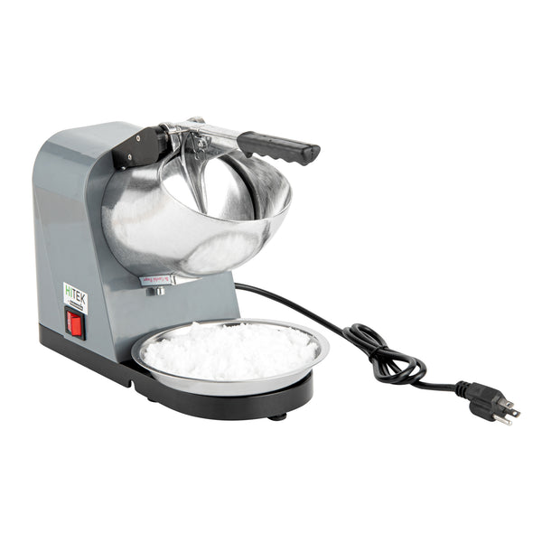 Hi Tek Gray Countertop Ice Crusher - Detachable Inlet & Bowl, 110V
