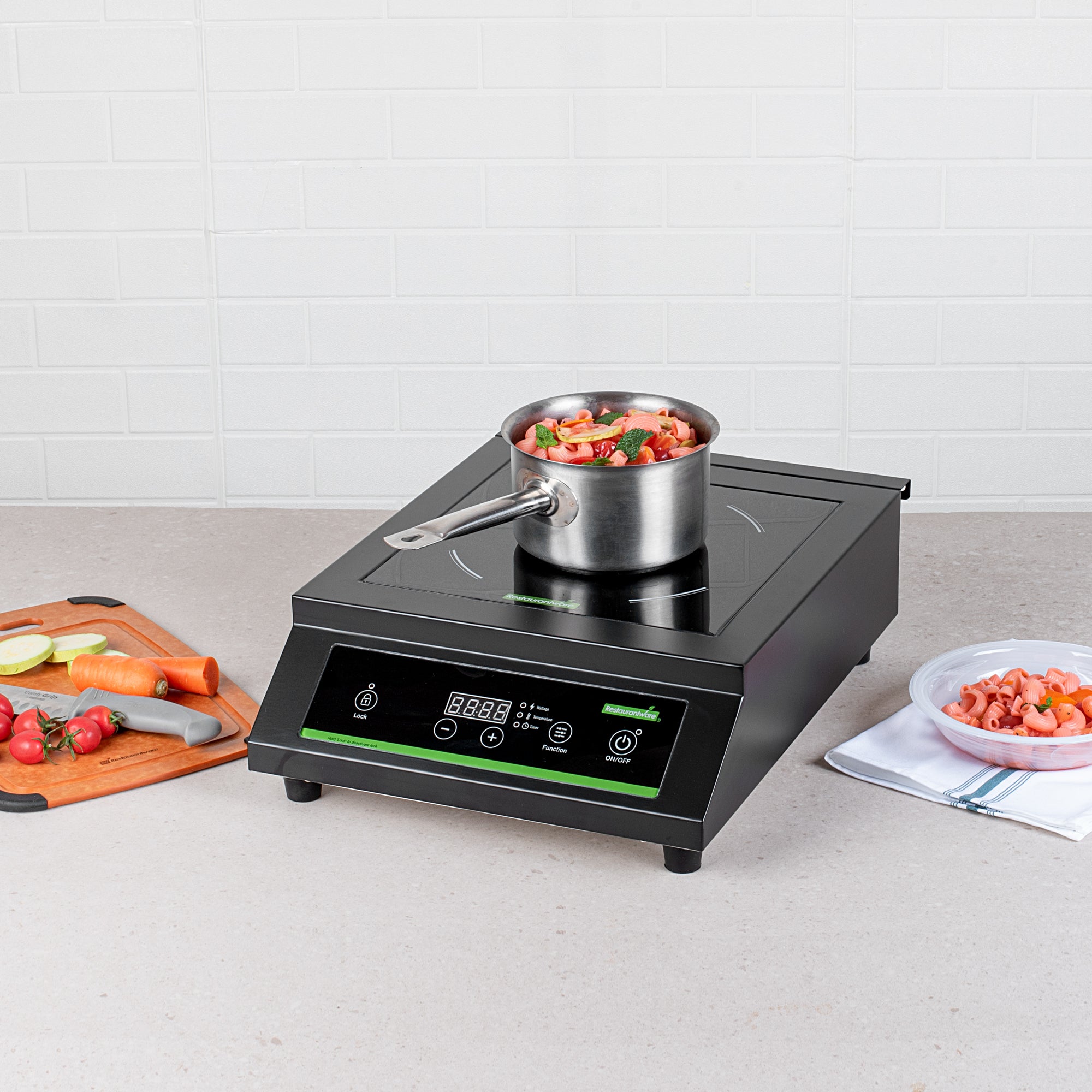 Kitchen Tek Black Steel HeavyDuty Induction Cooktop 120V, 1800 Watts