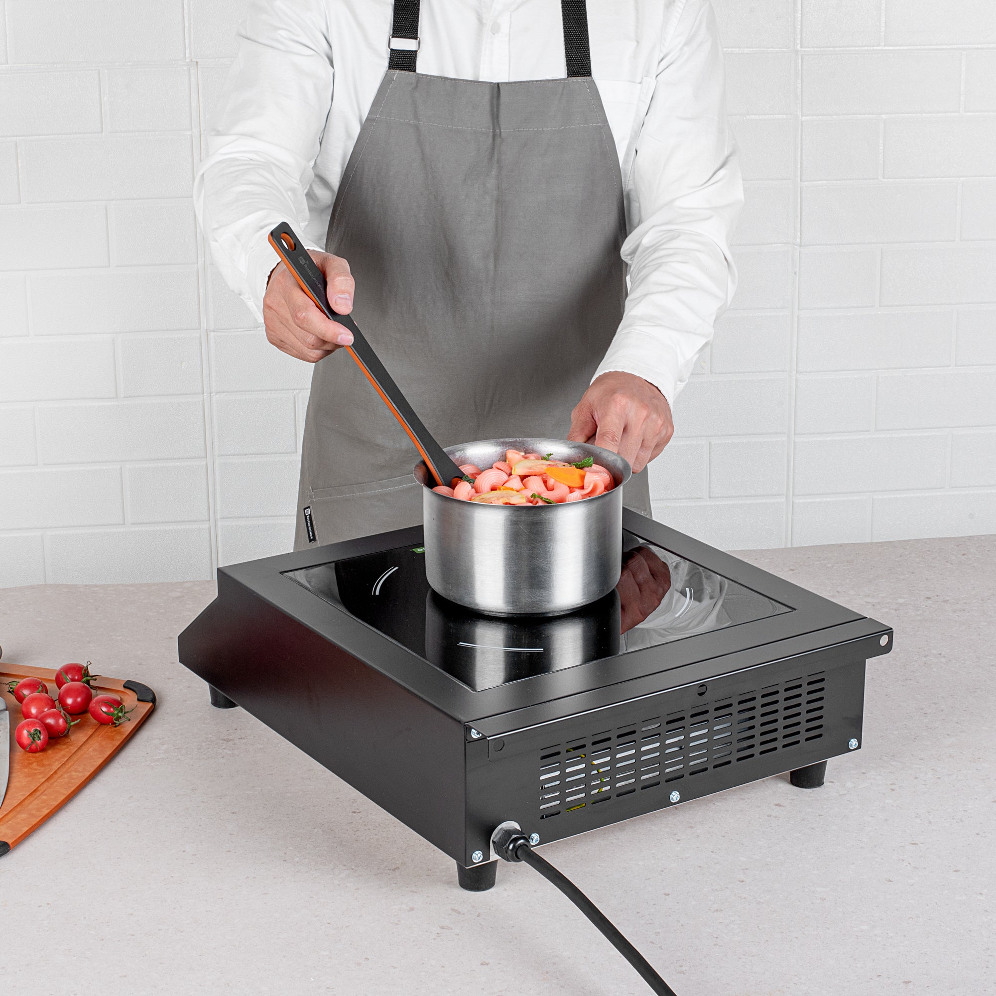 Kitchen Tek Black Steel Heavy-Duty Induction Cooktop 120V, 1800