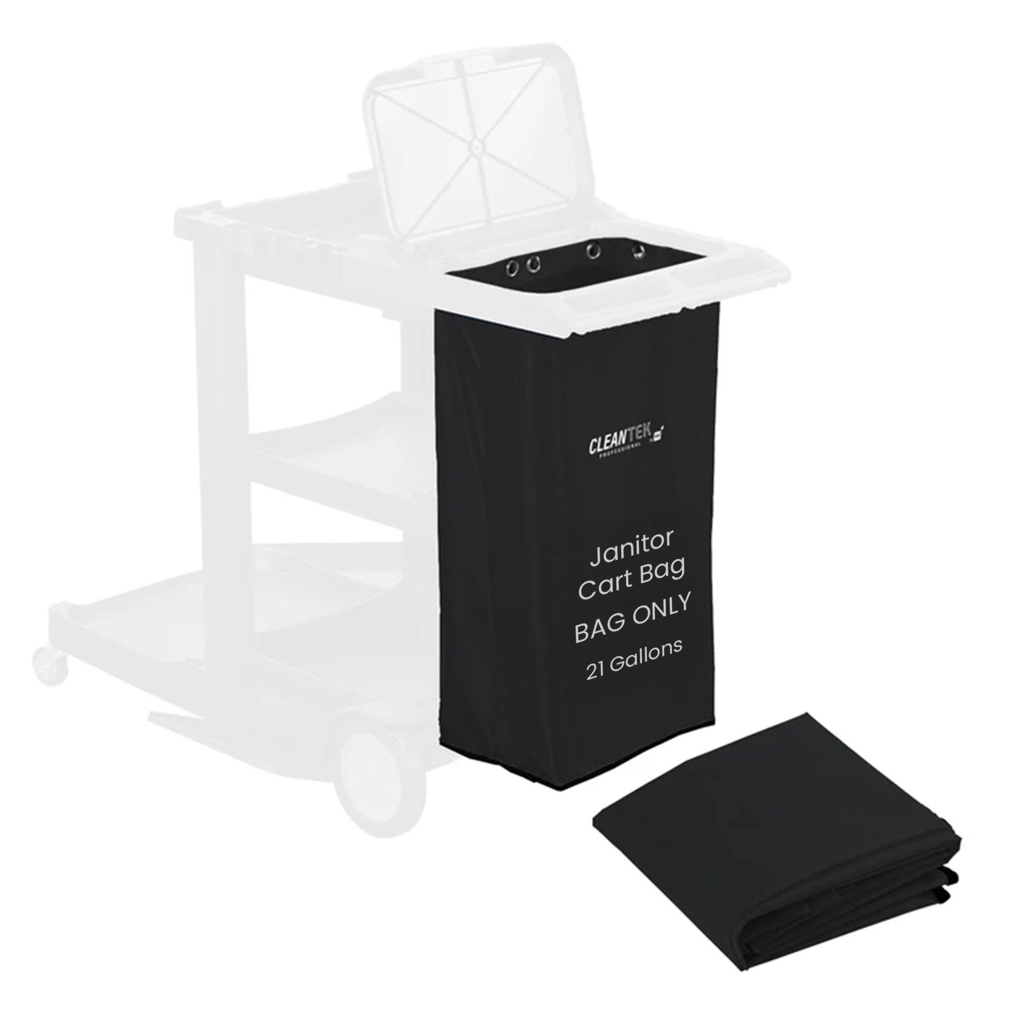 Janitro Box Clean Tek Professional Black Plastic Bag - for Heavy Duty 3-Shelf ...