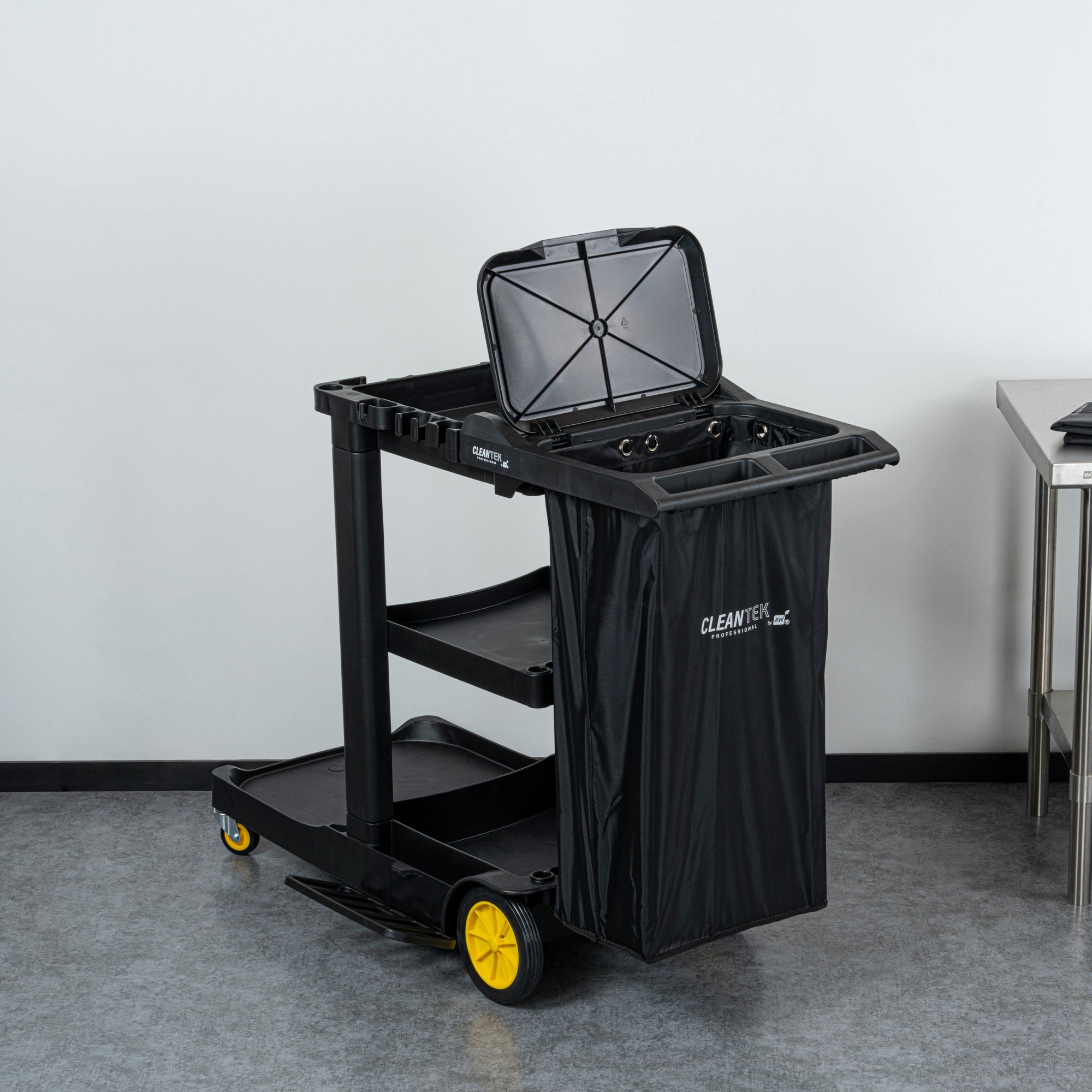 Janitro Box Clean Tek Professional Black Plastic Bag - for Heavy Duty 3-Shelf ...