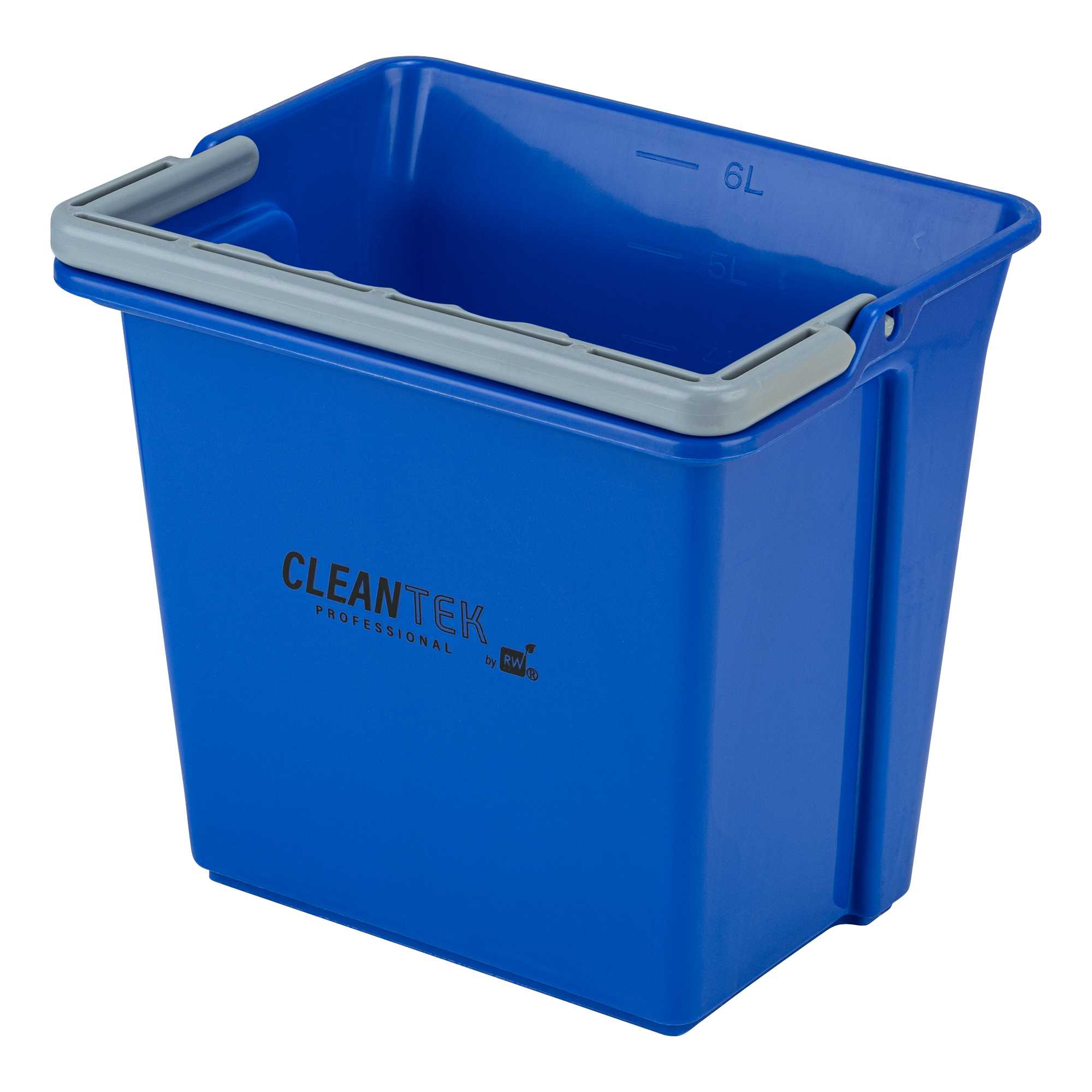 Clean Tek Professional 6 Qt Blue Cleaning Bucket - 9 1/4" x 7" x 8 3/4" - 20 count box