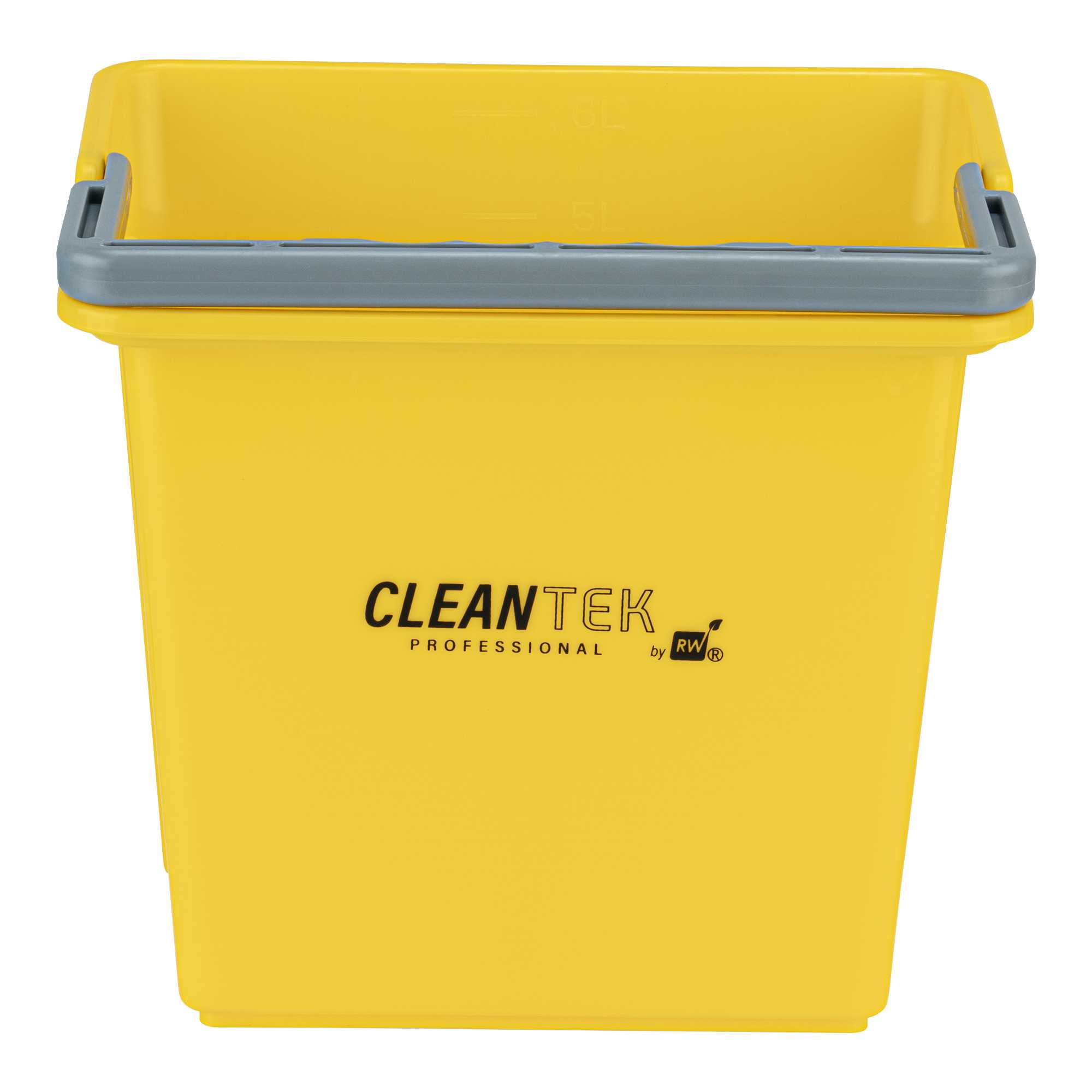 Clean Tek Professional 6 Qt Yellow Cleaning Bucket - 9 1/4" x 7" x 8 3/4" - 20 count box