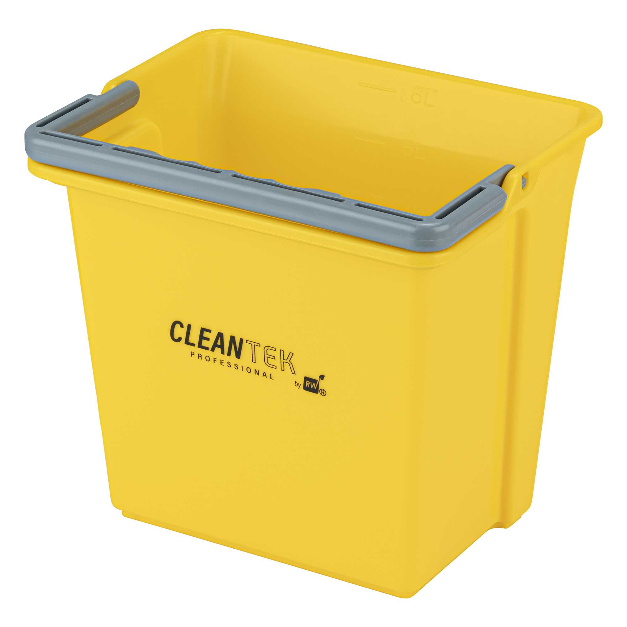 Clean Tek Professional 6 Qt Yellow Cleaning Bucket - 9 1/4" x 7" x 8 3/4" - 20 count box