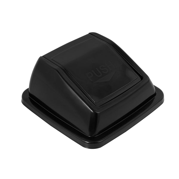 Clean Tek Professional Black Dome Top Lid - with Swing Door, Fits