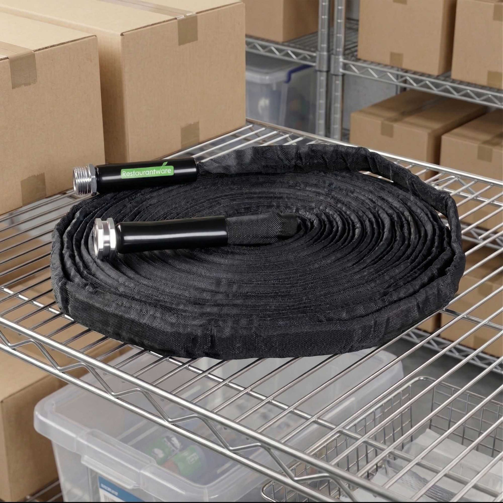 Handy Tek Black Fabric Garden Hose - Lightweight, Kink-Free, Flexible - 50' - 1 count box
