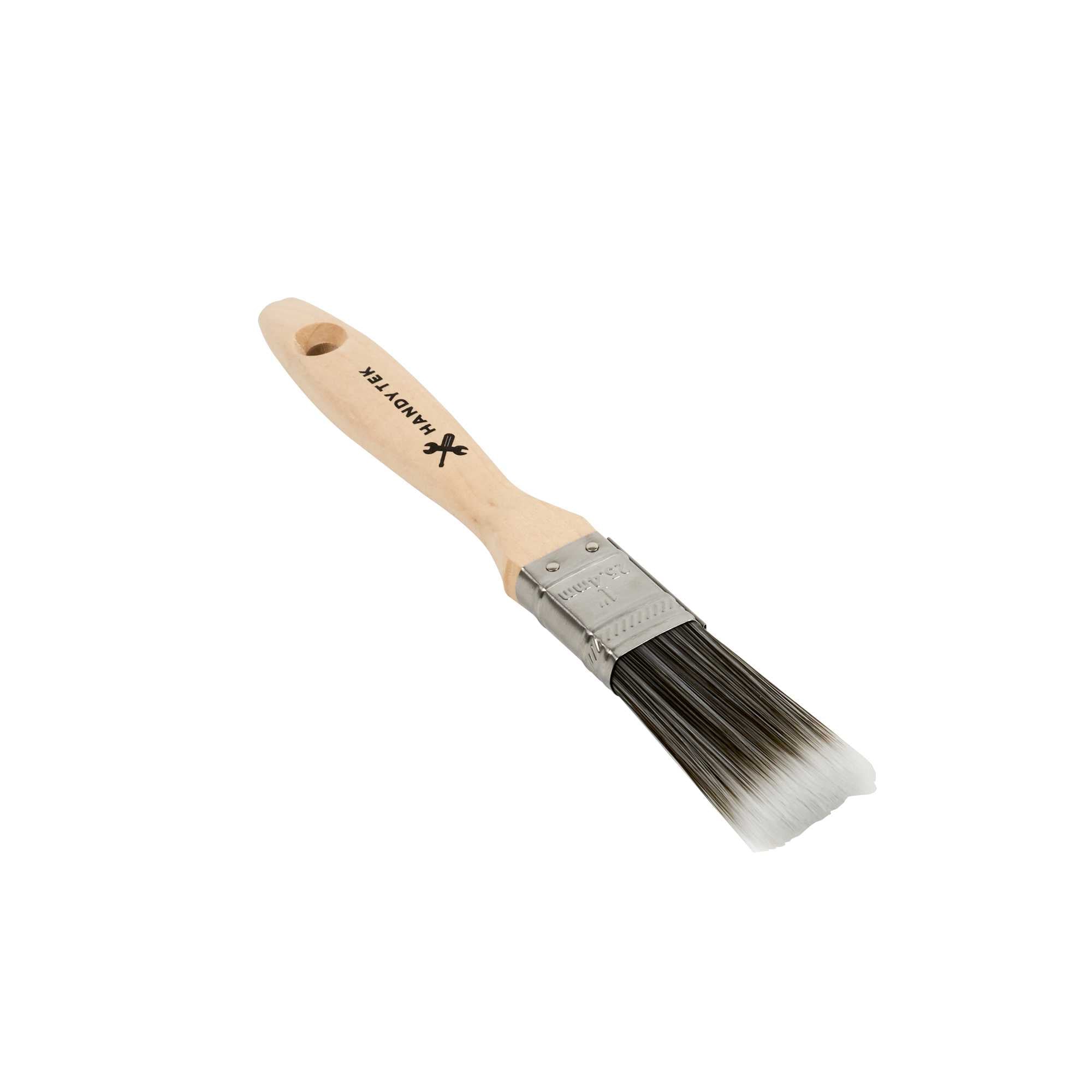 Handy Tek Synthetic Polyester Paint Brush - Flat, Beaver Tail - 1" - 1 count box