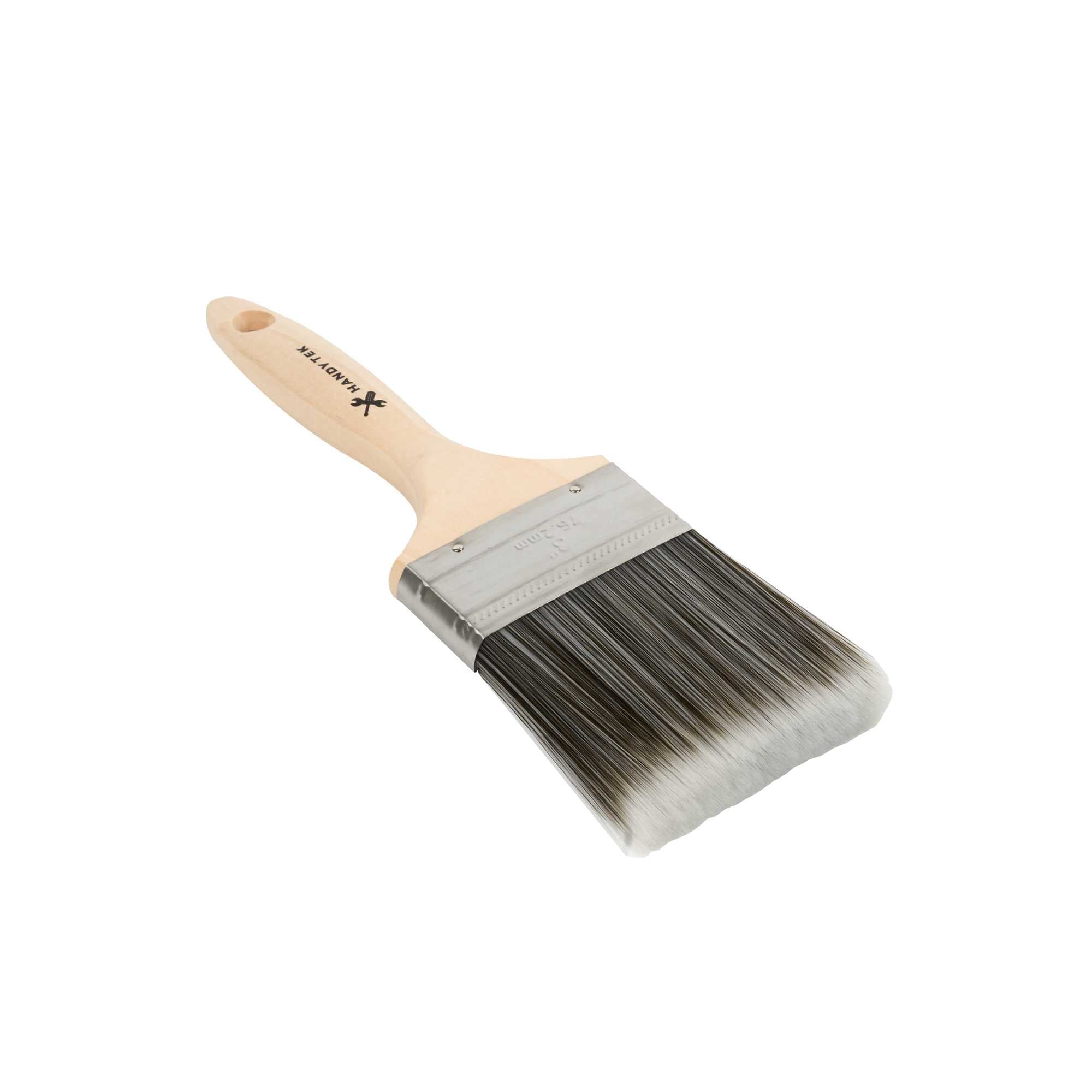Handy Tek Synthetic Polyester Paint Brush - Flat, Beaver Tail - 3" - 1 count box