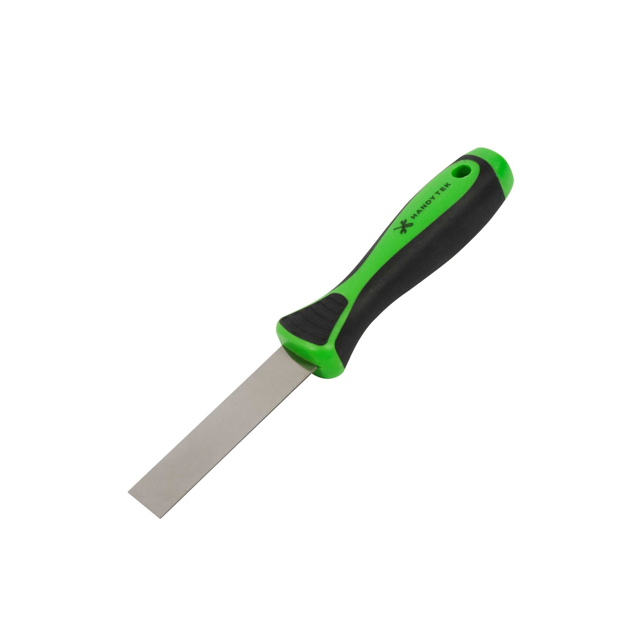 Handy Tek Carbon Steel Putty Knife - Flexible, Soft Grip Handle - 1" - 1 count box