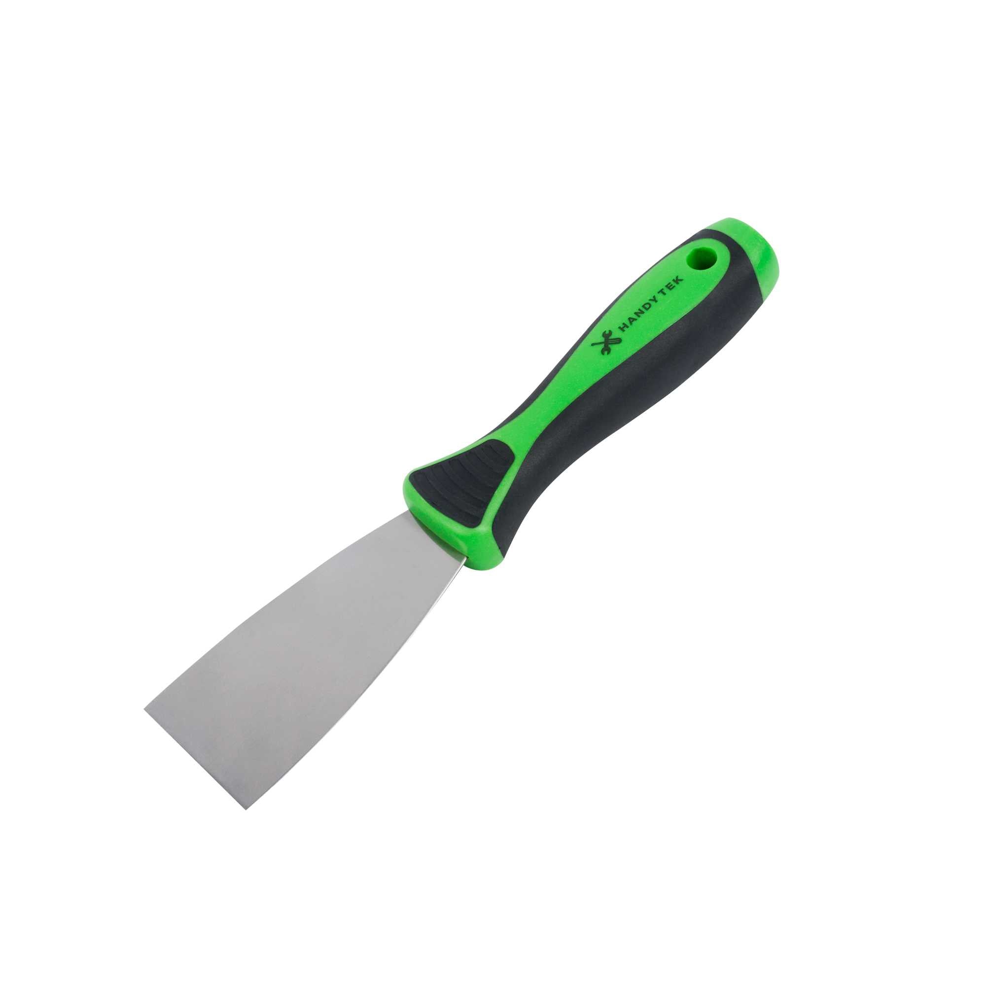 Handy Tek Carbon Steel Putty Knife - Flexible, Soft Grip Handle - 2" - 1 count box