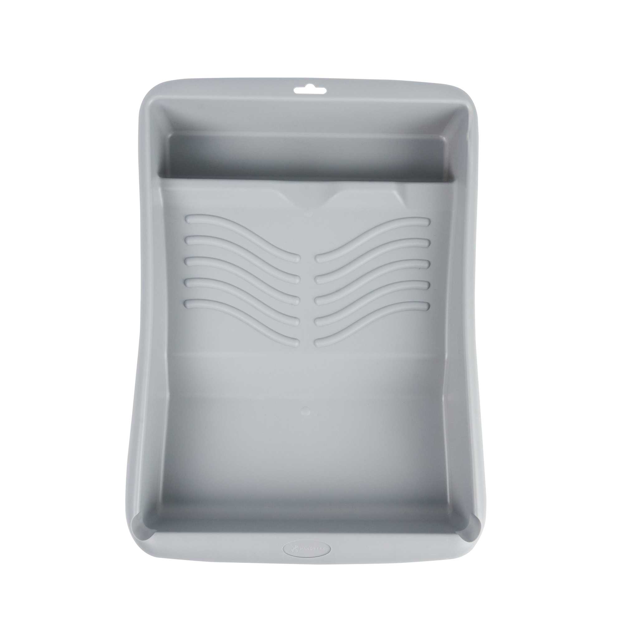 Handy Tek 1.5 gal 2-In-1 Gray Plastic Paint Tray - For Roller and Brush - 17 3/4" x 13" x 3" - 36 count box