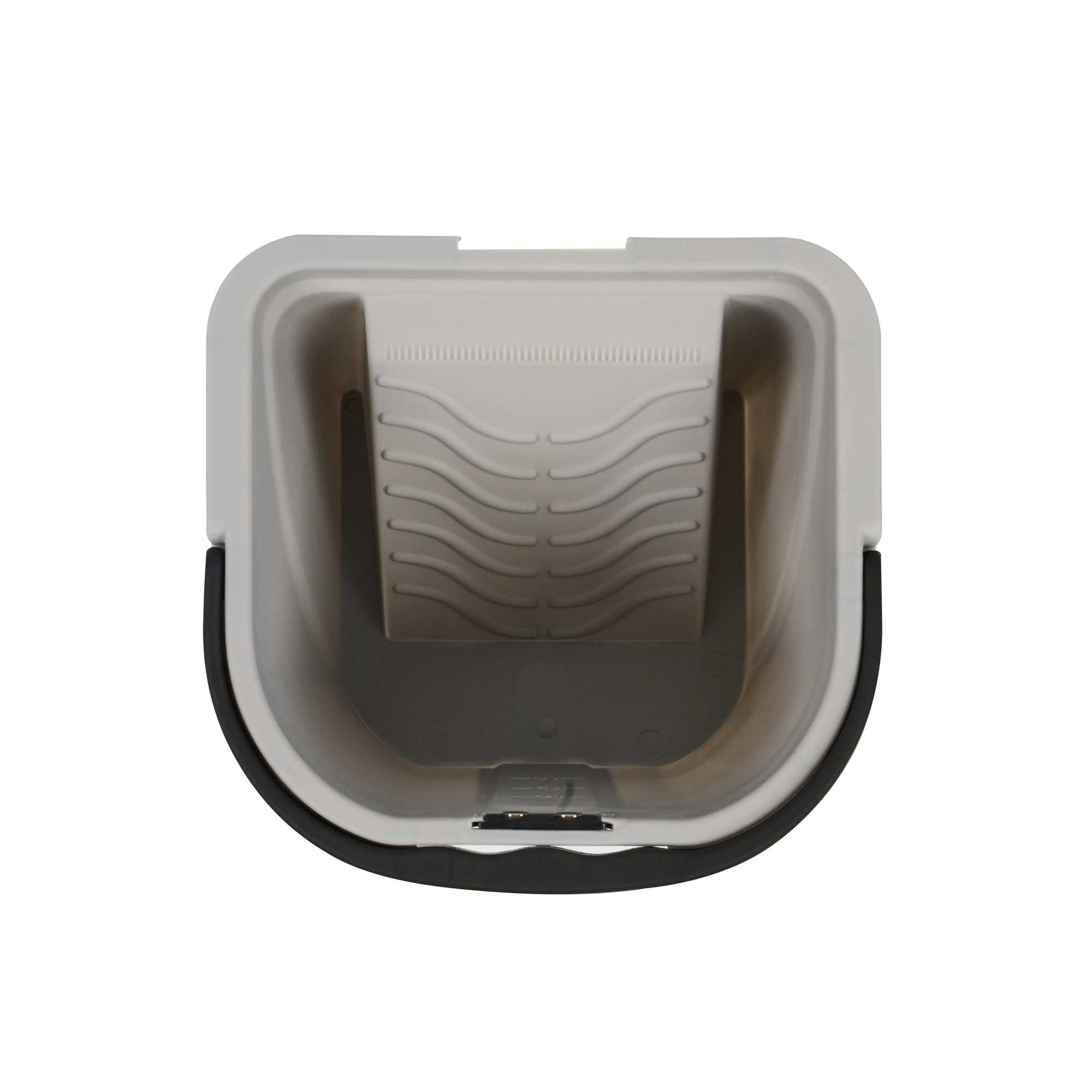 Handy Tek 0.5 gal Gray Plastic Paint Pail - with Magnetic Brush Holder - 7 3/4" x 7 1/2" x 6 3/4" - 50 count box