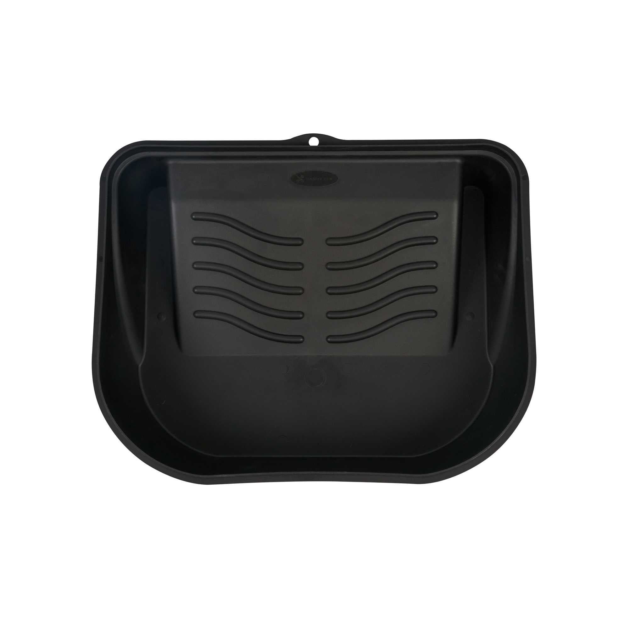 Handy Tek 5 qt Black Plastic Paint Tray / Pail Lid - Fits 3.5 gal Paint Pail - 14 3/4" x 12" x 3" - 1 count box