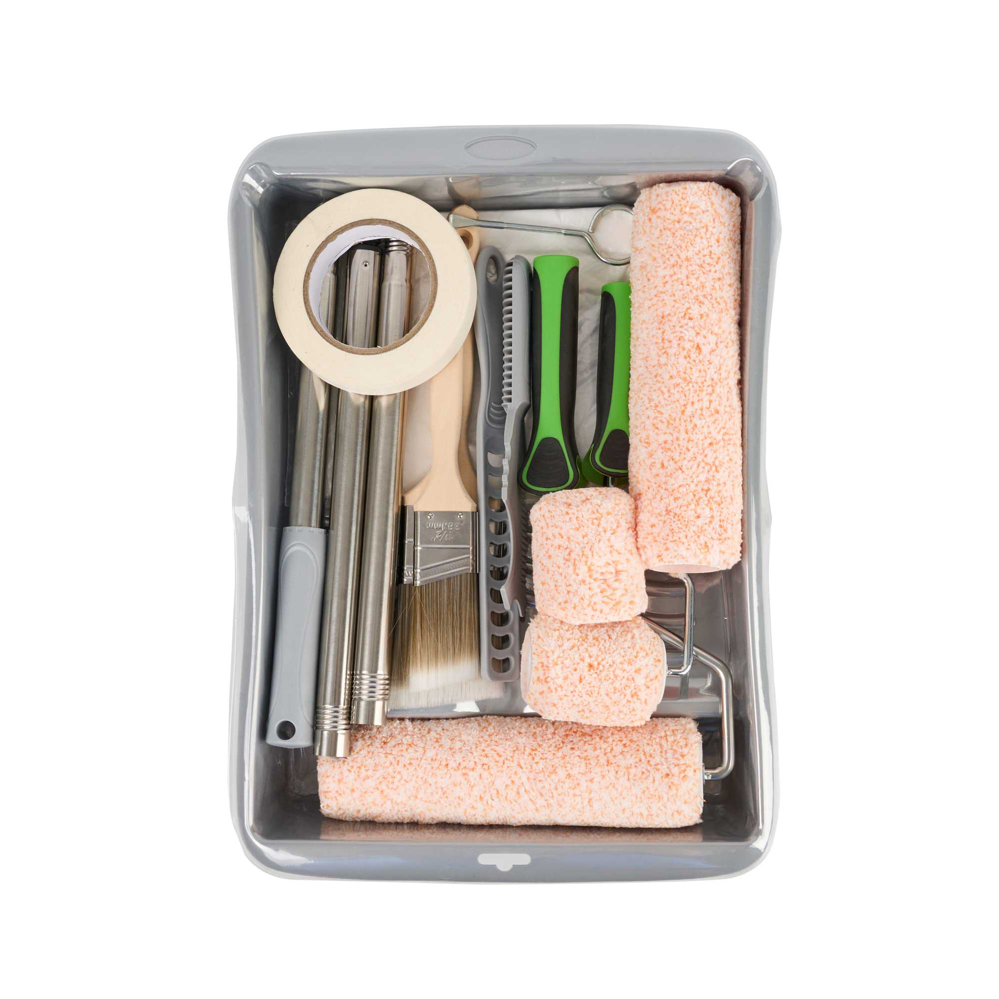 Handy Tek Paint Roller Kit - 18-Piece - 17 3/4" x 13" x 3 1/4" - 1 count box