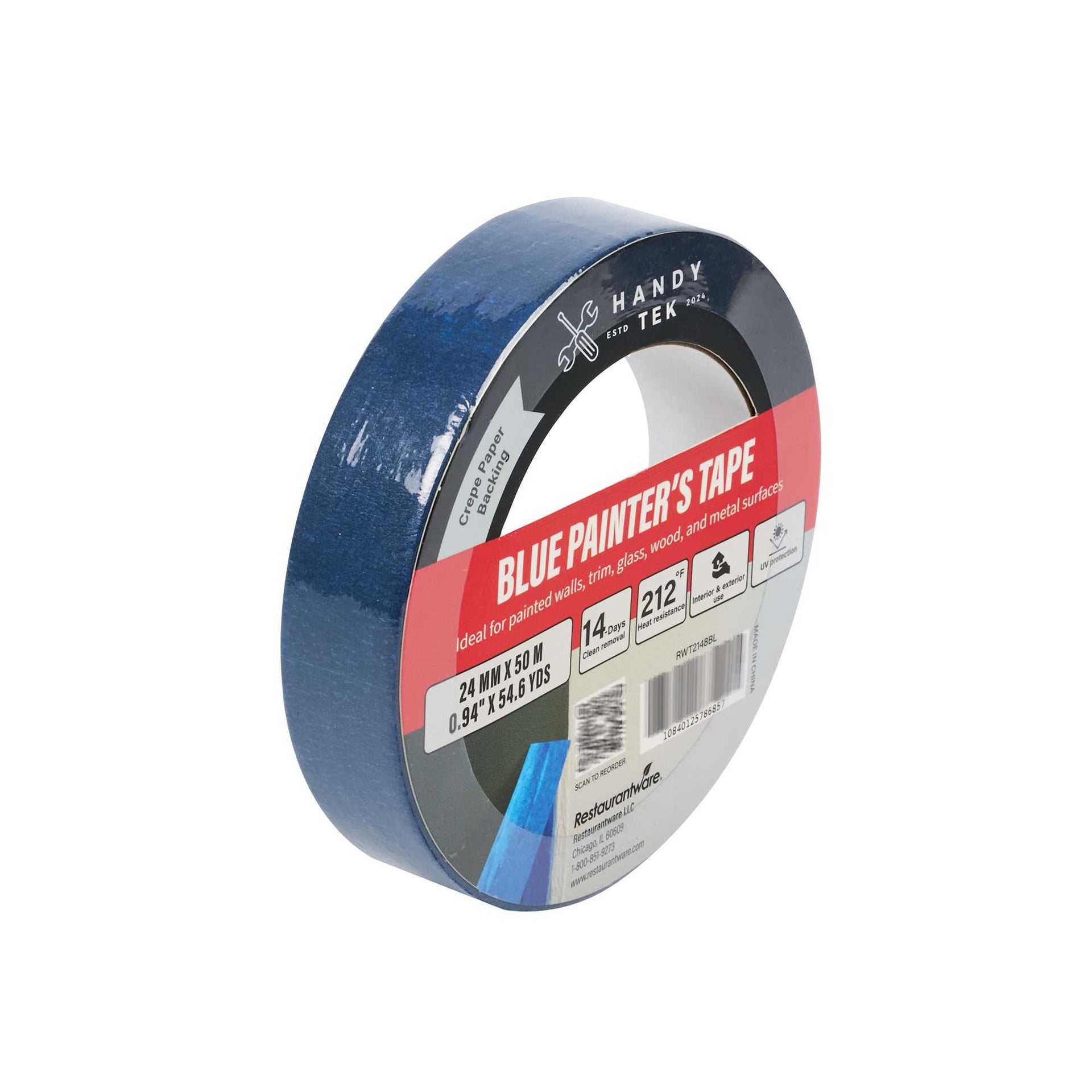 Handy Tek Blue Painter's Tape - 1" x 54 yds - 1 count box