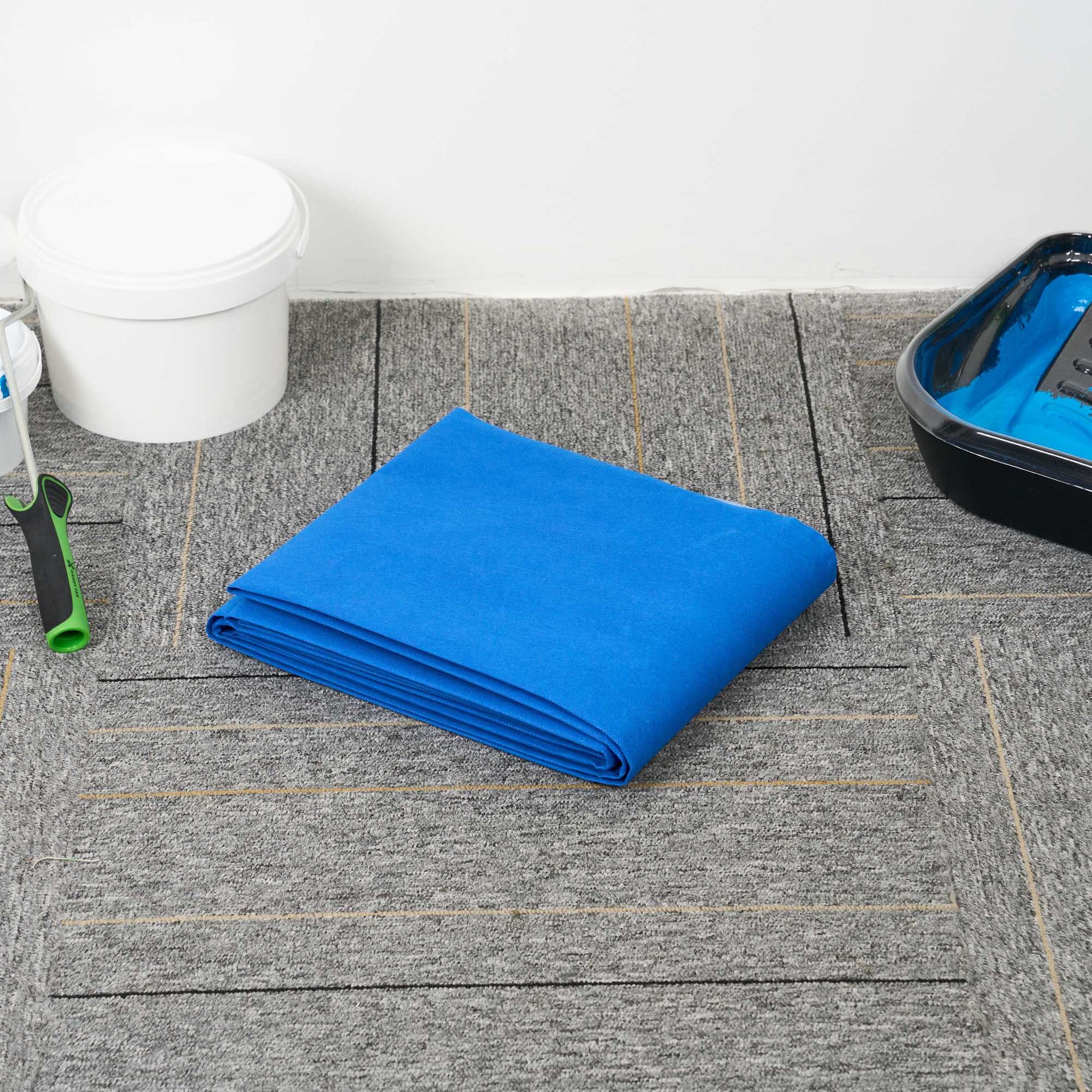Handy Tek Blue Plastic Drop Cloth - 4' x 15' - 1 count box
