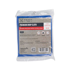 Handy Tek Blue Plastic Drop Cloth - 4' x 15' - 12 count box