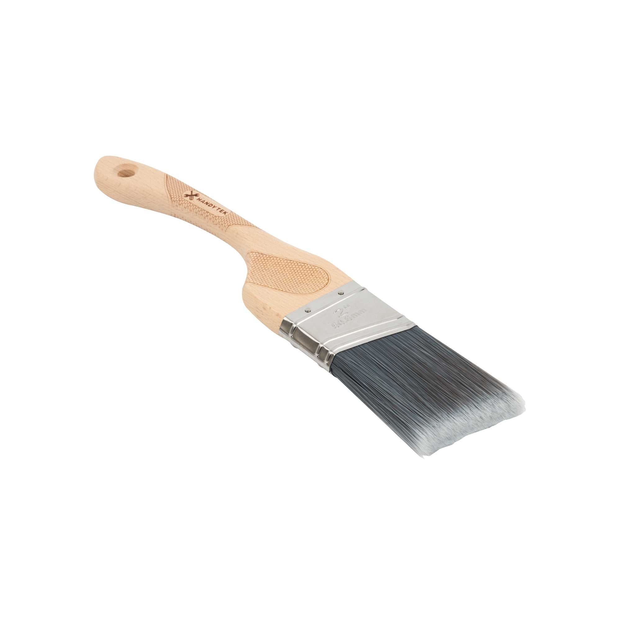 Handy Tek Nylon / Polyester Paint Brush - Angled, Soft Tip, Ergonomic Handle - 2" - 1 count box