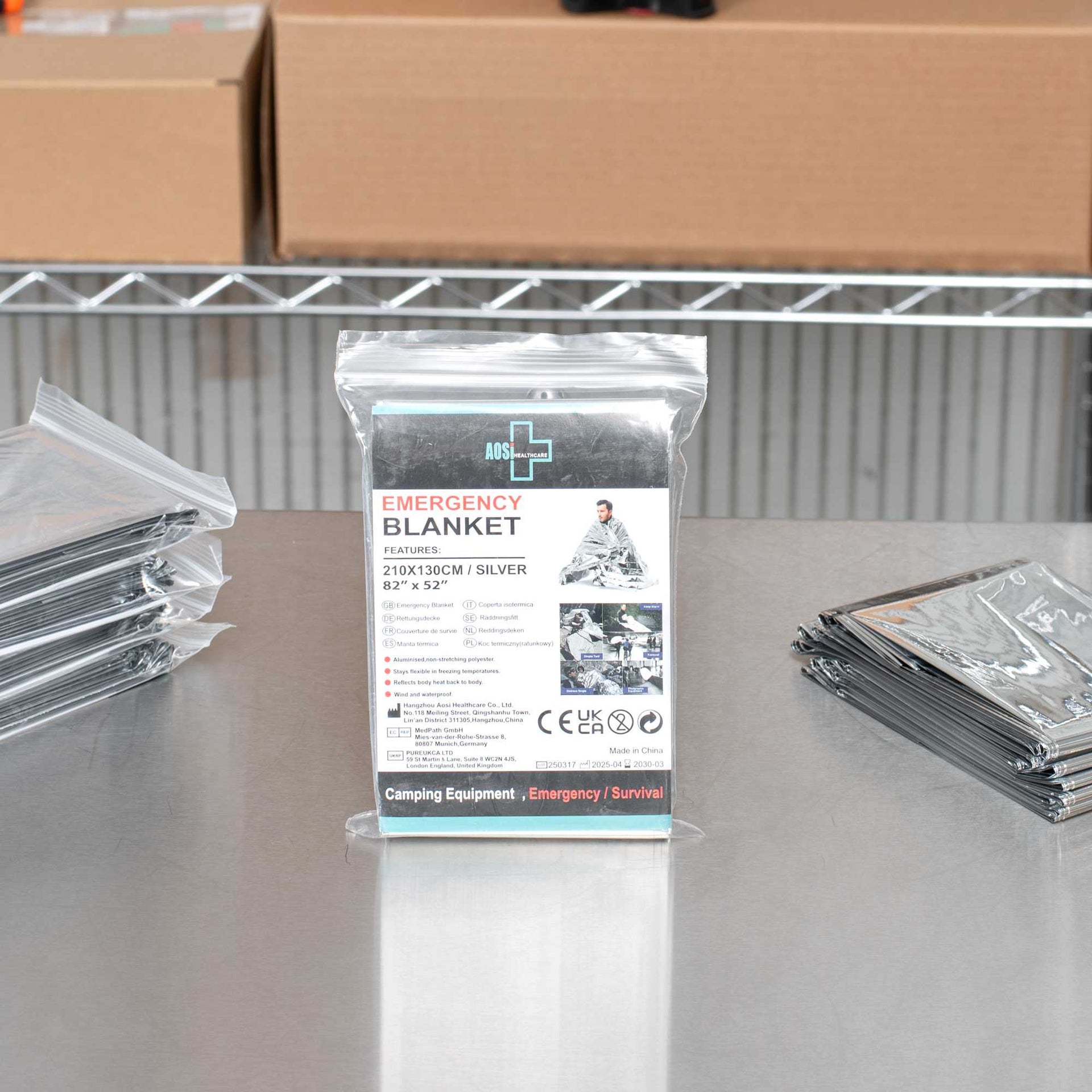 Be Safe Emergency Thermal Blanket - 82 3/4" x 51 1/4" - 12 count box