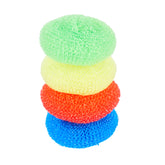 Clean Tek Professional Assorted Plastic Mesh Dish Scrubber - Non-Scratch - 4 count box