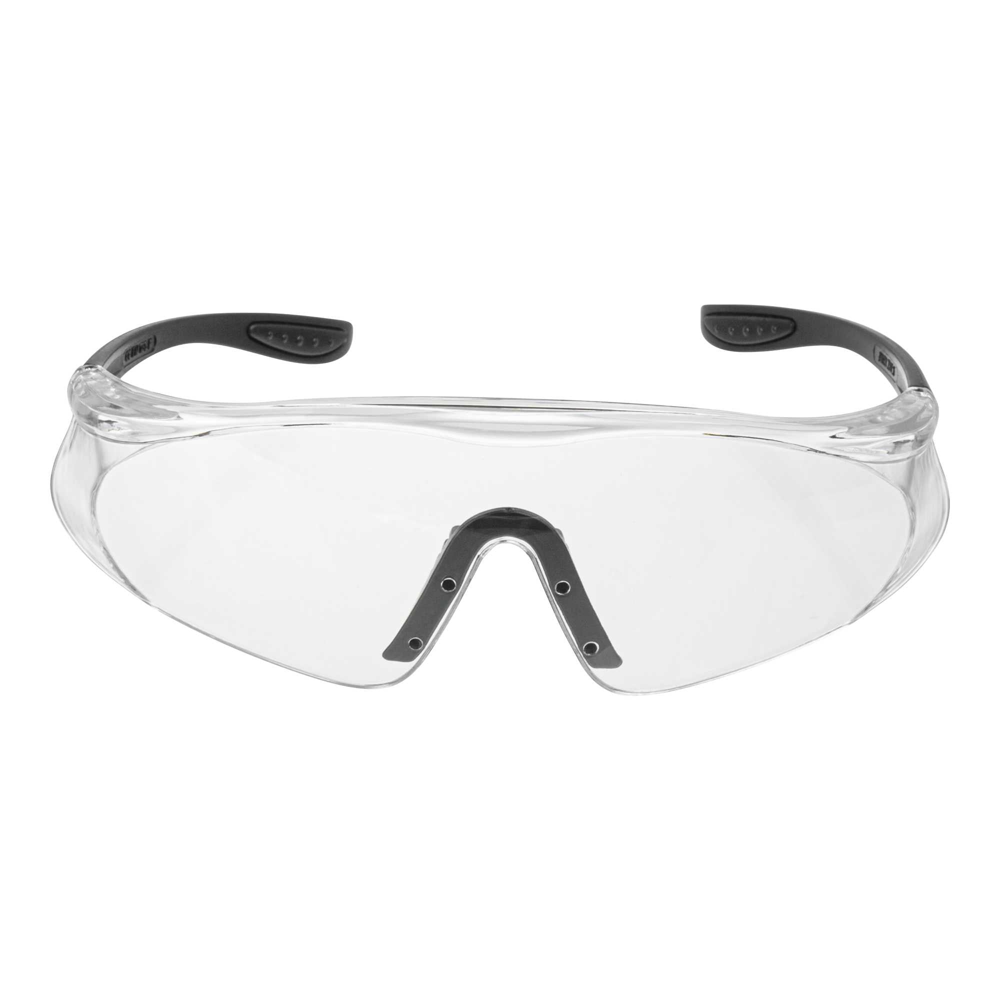 Be Safe Safety Glasses - Anti-Fog, Black with Clear Lens - 10 count box