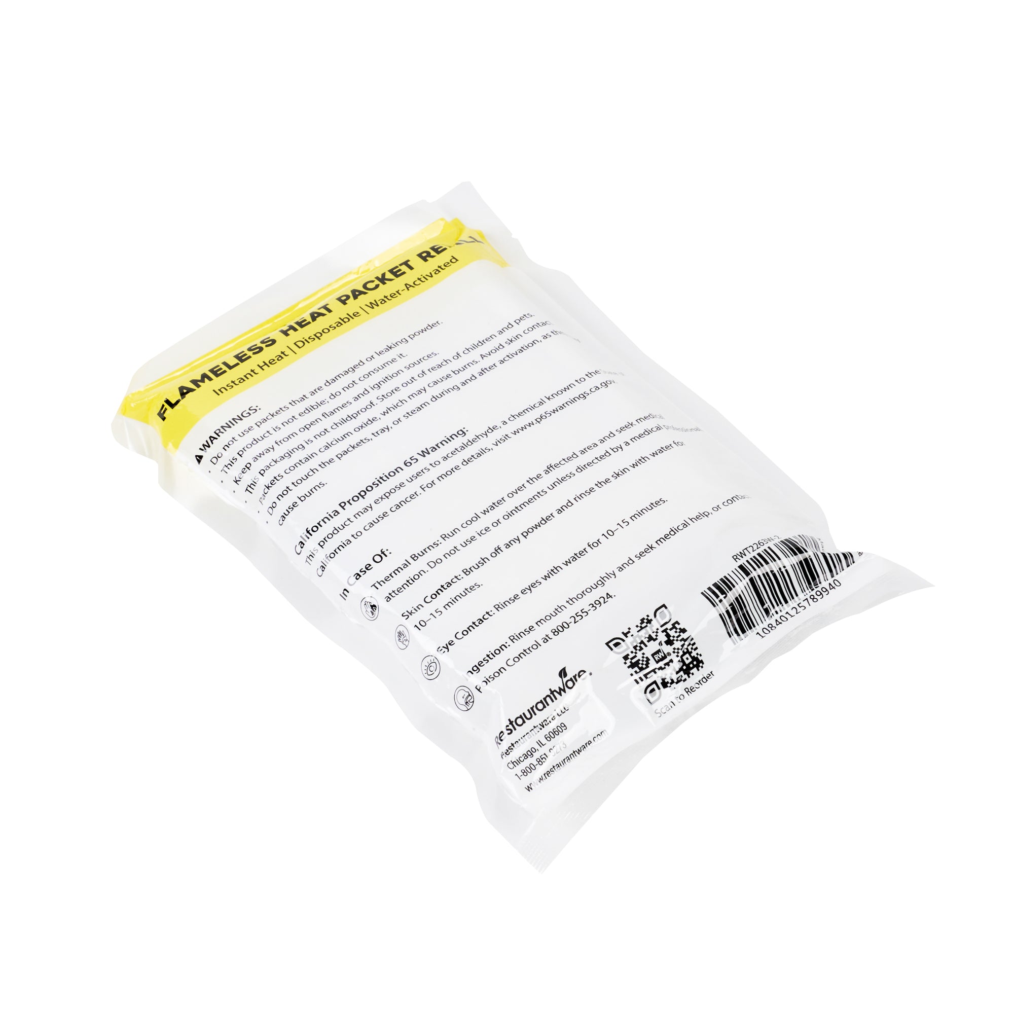 Cater Tek 100g Flameless Disposable Heat Packet Refill - Instant Heat, For Food Warming System - 10 count box