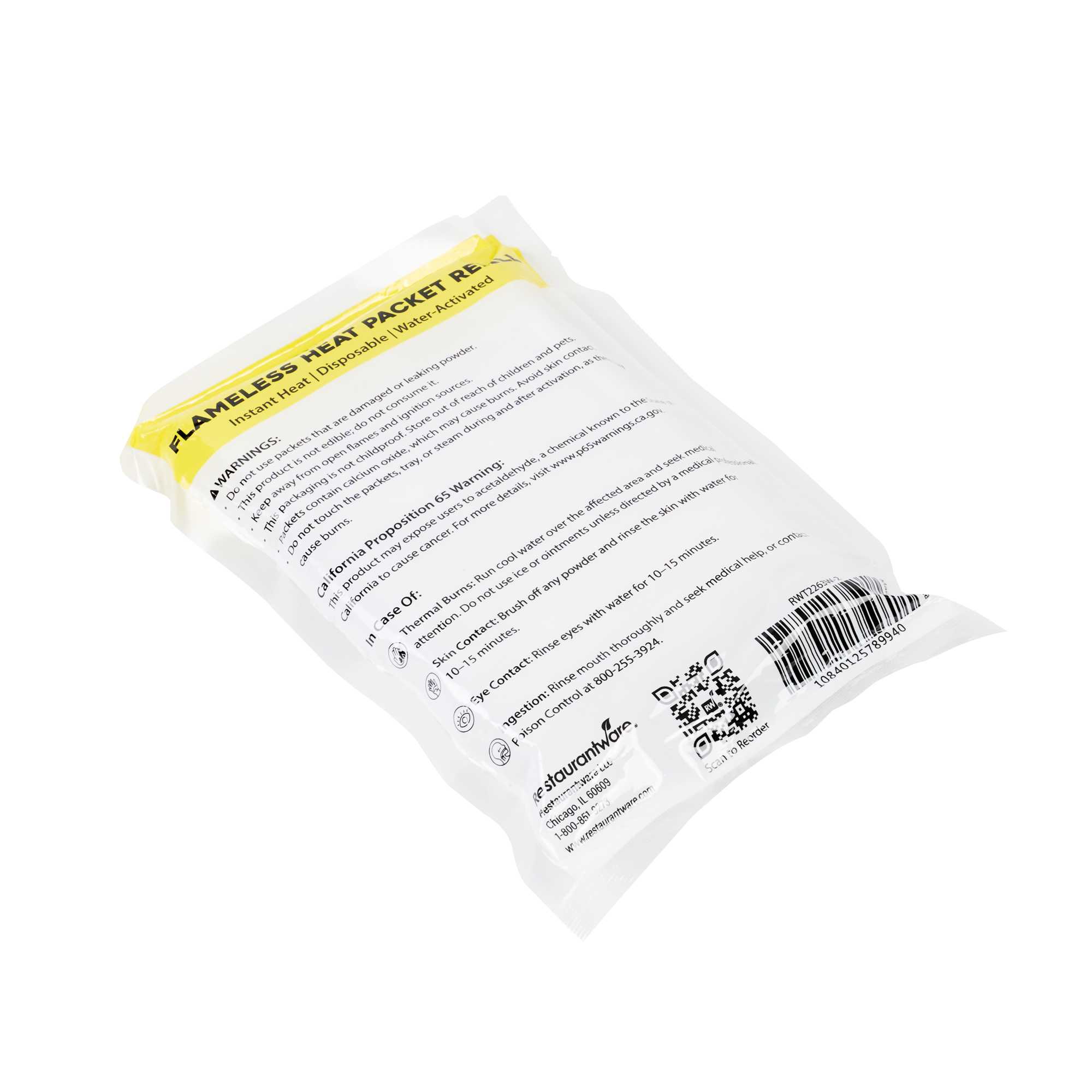 Cater Tek 100g Flameless Disposable Heat Packet Refill - Instant Heat, For Food Warming System - 2 count box