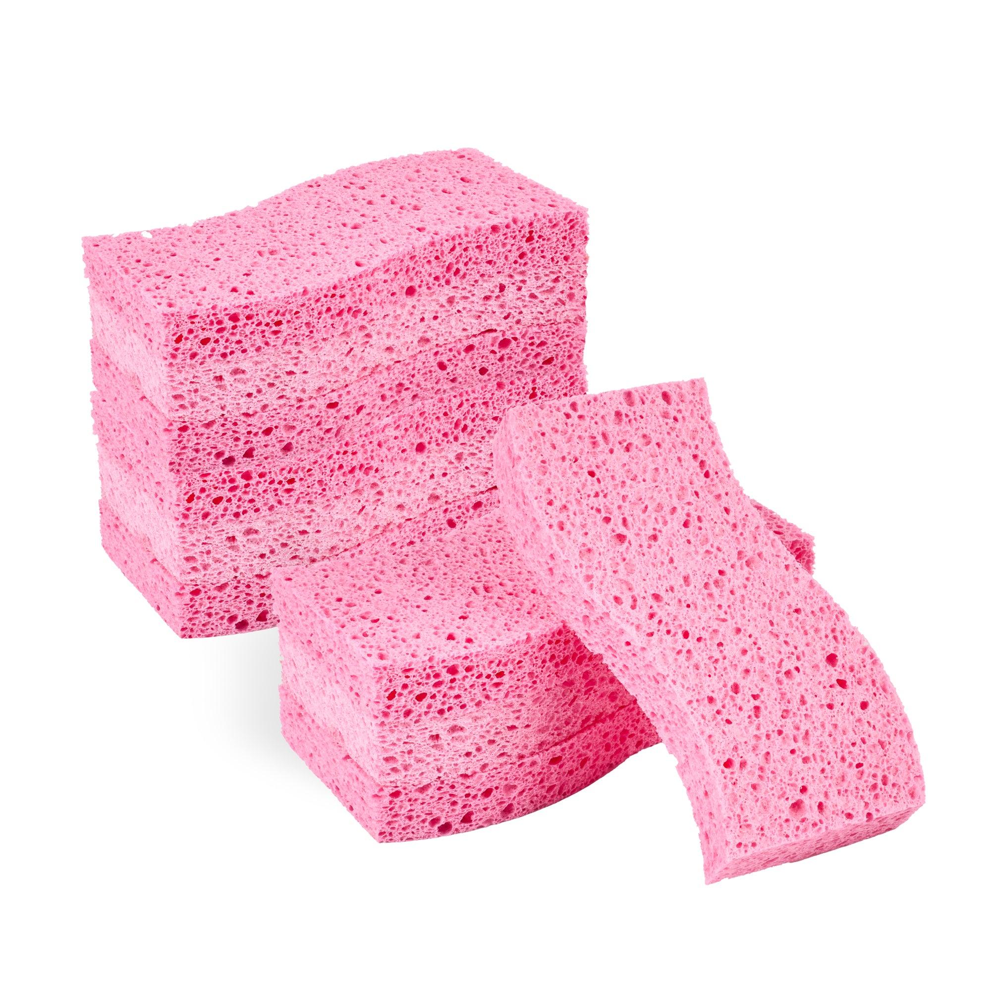 Clean Tek Professional Pink Cellulose Sponge - 6" x 3 1/2" x 3/4" - 60 count box