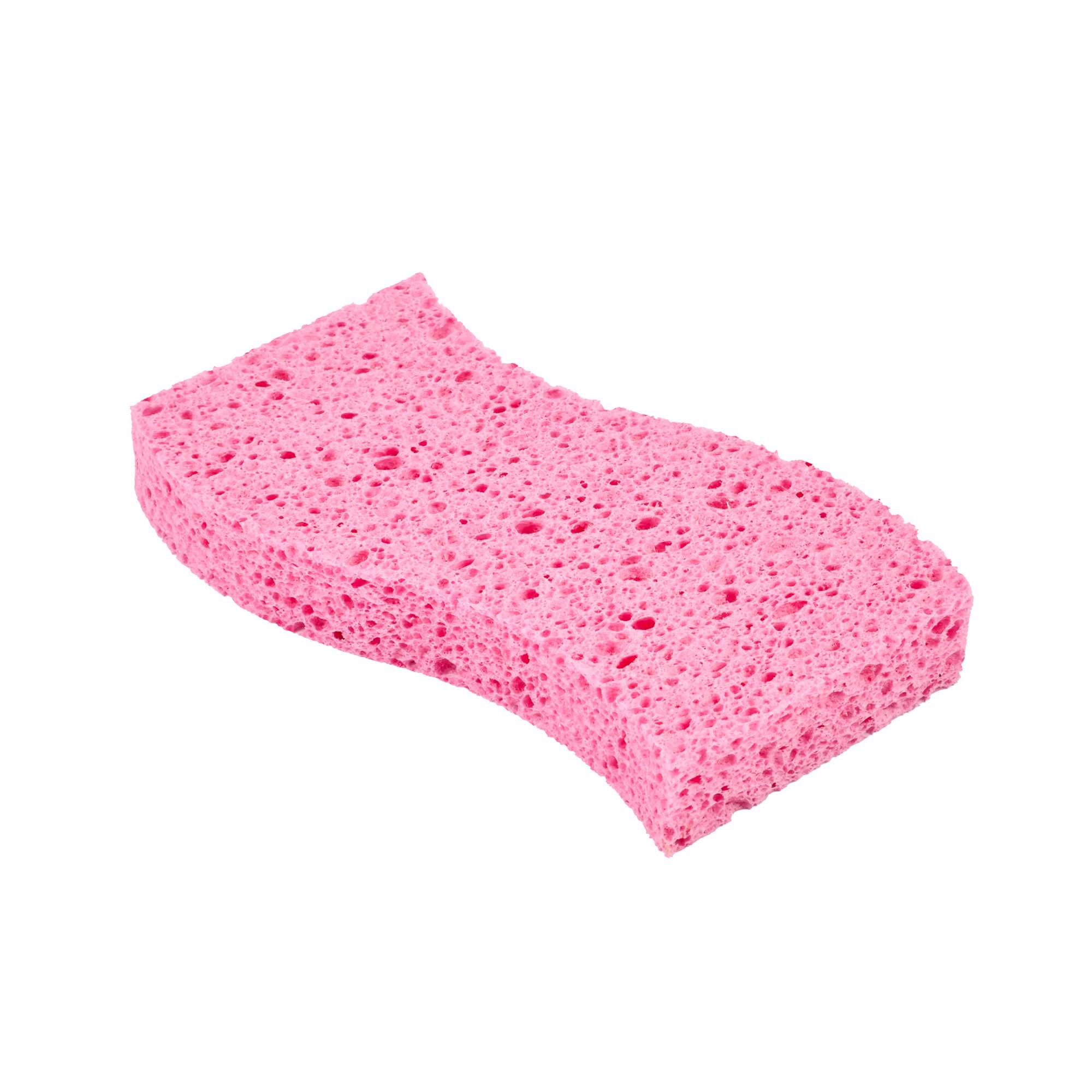 Clean Tek Professional Pink Cellulose Sponge - 6" x 3 1/2" x 3/4" - 3 count box
