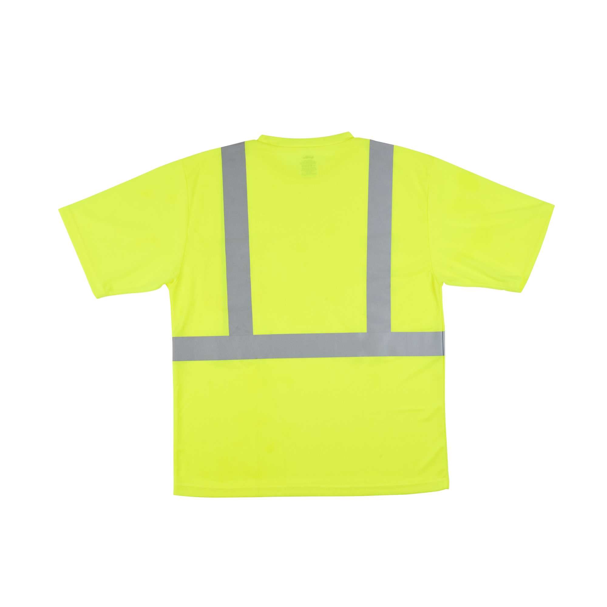 Be Safe Type R Class 2 Lime 2XL High Visibility Mesh Safety Shirt - Short Sleeve, Reflective Tape - 1 count box