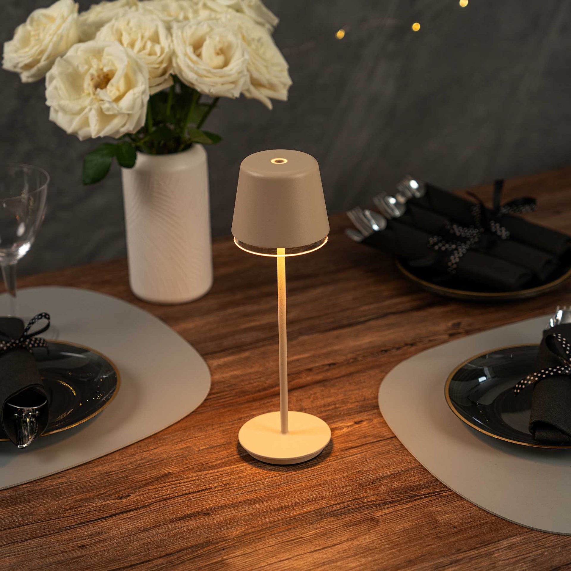 Glow Stick Beige Cordless Rechargeable Table Lamp - 9 3/4" - 1 count box