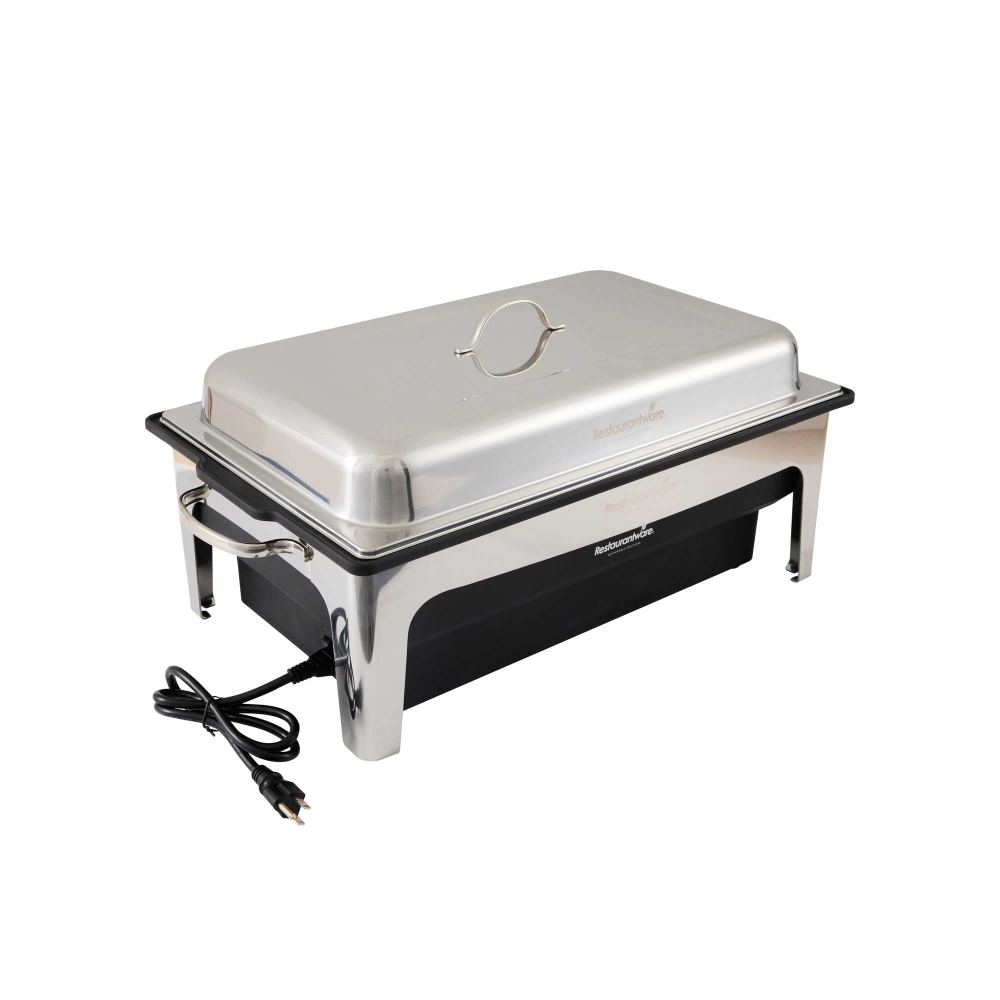 Cater Tek 9 qt Full Size Electric Chafer - Stainless Steel Chafer Cover, Food Pan, Stand, 120V, 760W - 1 count box