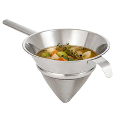 Met Lux Stainless Steel Bouillon / Chinois Strainer - Extra Fine Mesh - 8