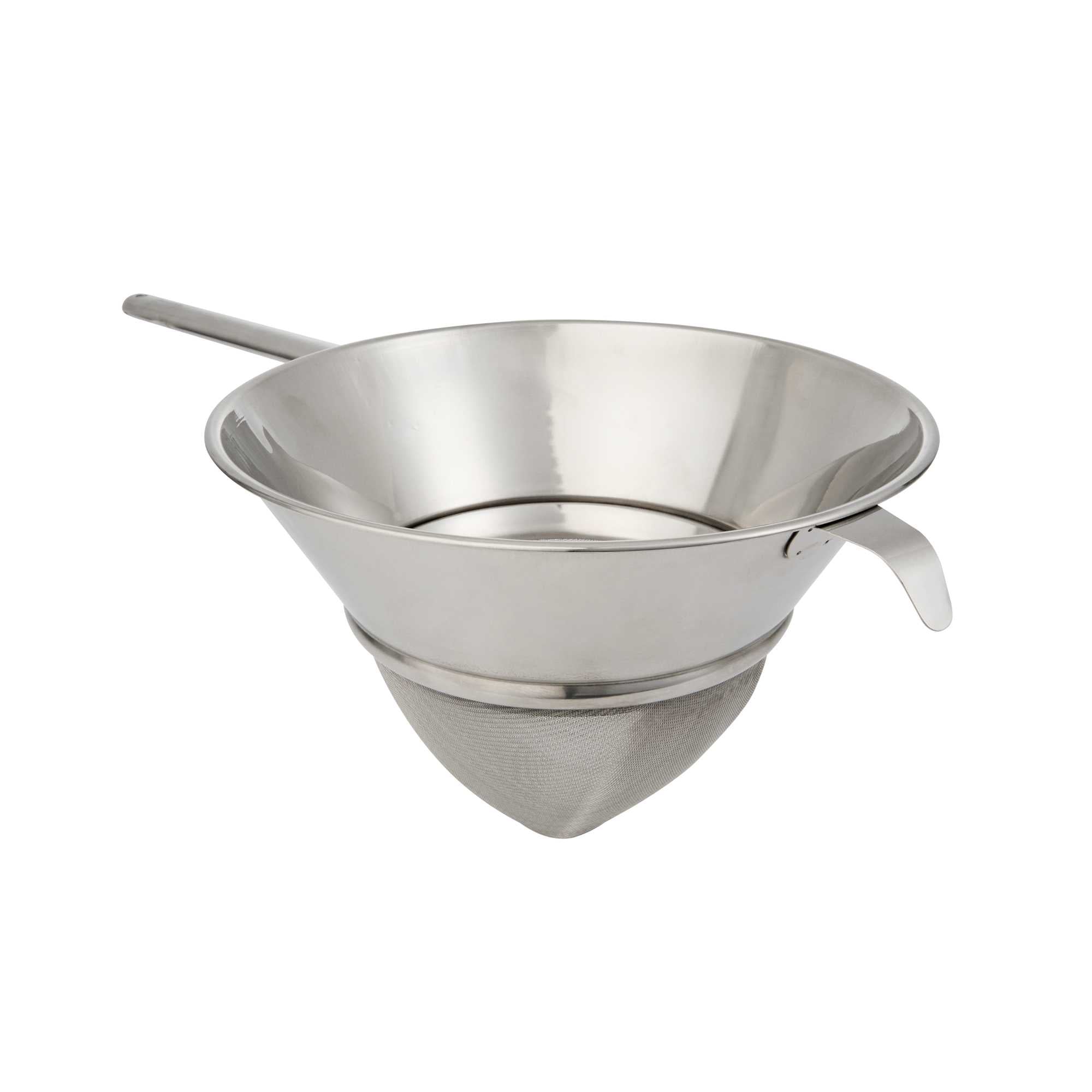 Met Lux Stainless Steel Bouillon / Chinois Strainer - Extra Fine Mesh - 11 3/4" - 1 count box