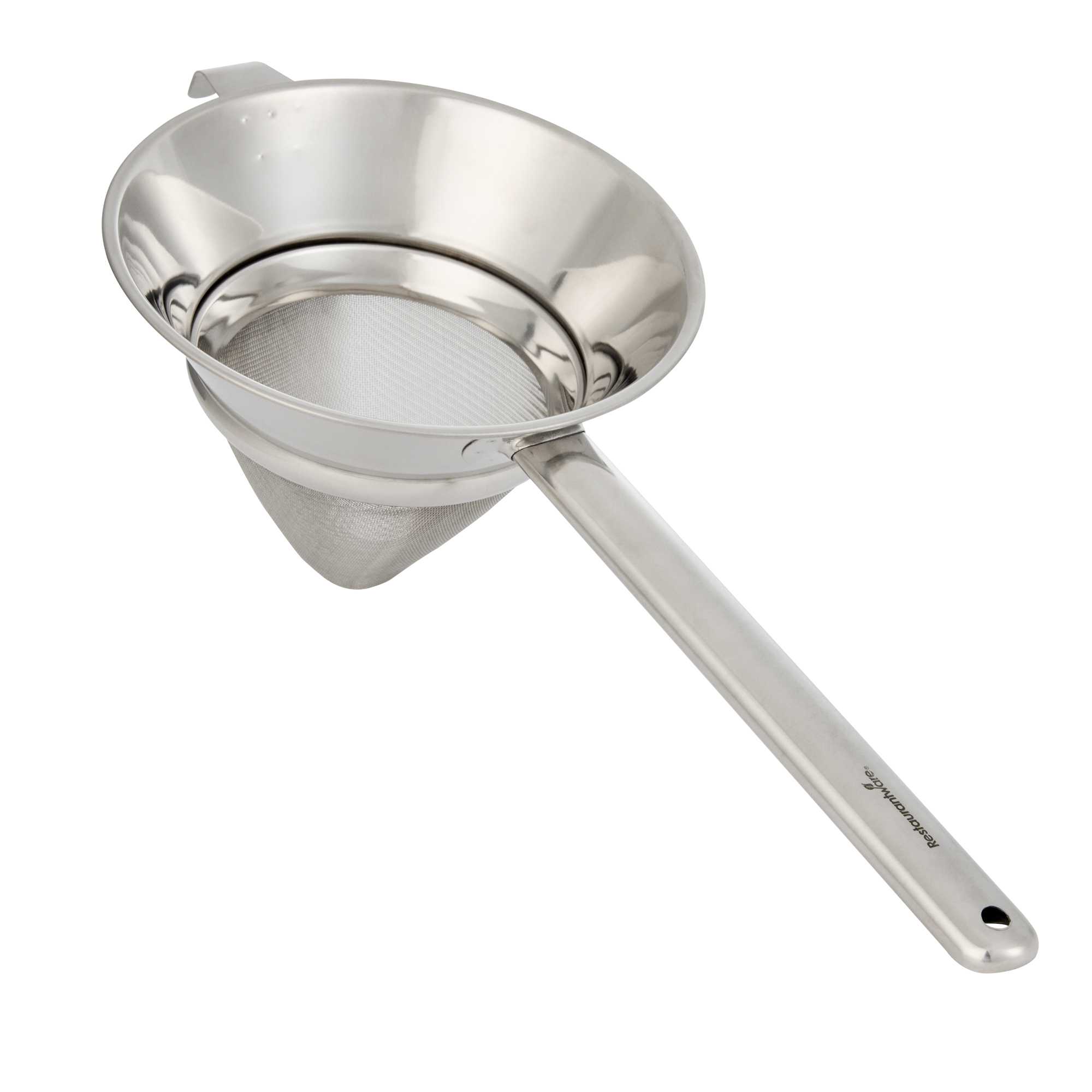 Met Lux Stainless Steel Bouillon / Chinois Strainer - Extra Fine Mesh - 11 3/4" - 1 count box