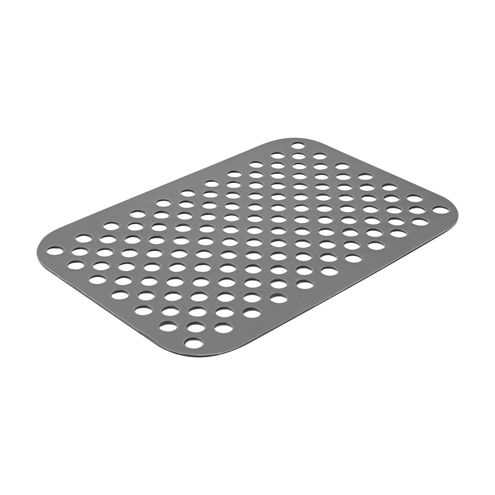 Pastry Tek Rectangle Gray Reusable Silicone Air Fryer Liner - Non-Stick, For Dual Basket, 3 to 5 qt - 7 3/4" x 5 1/2" - 2 count box
