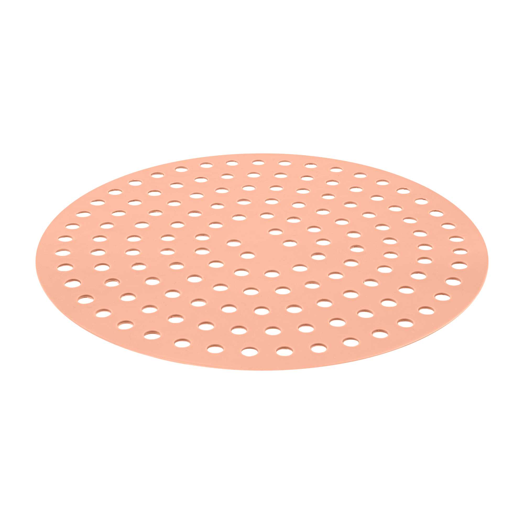 Pastry Tek Round Orange Reusable Silicone Air Fryer Liner - Non-Stick, For 5 to 7 qt - 7 3/4" - 2 count box