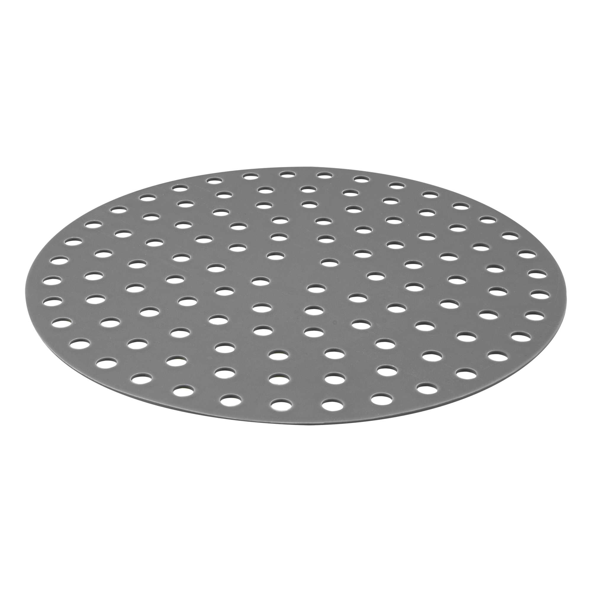 Pastry Tek Round Gray Reusable Silicone Air Fryer Liner - Non-Stick, For 7 qt - 9" - 2 count box