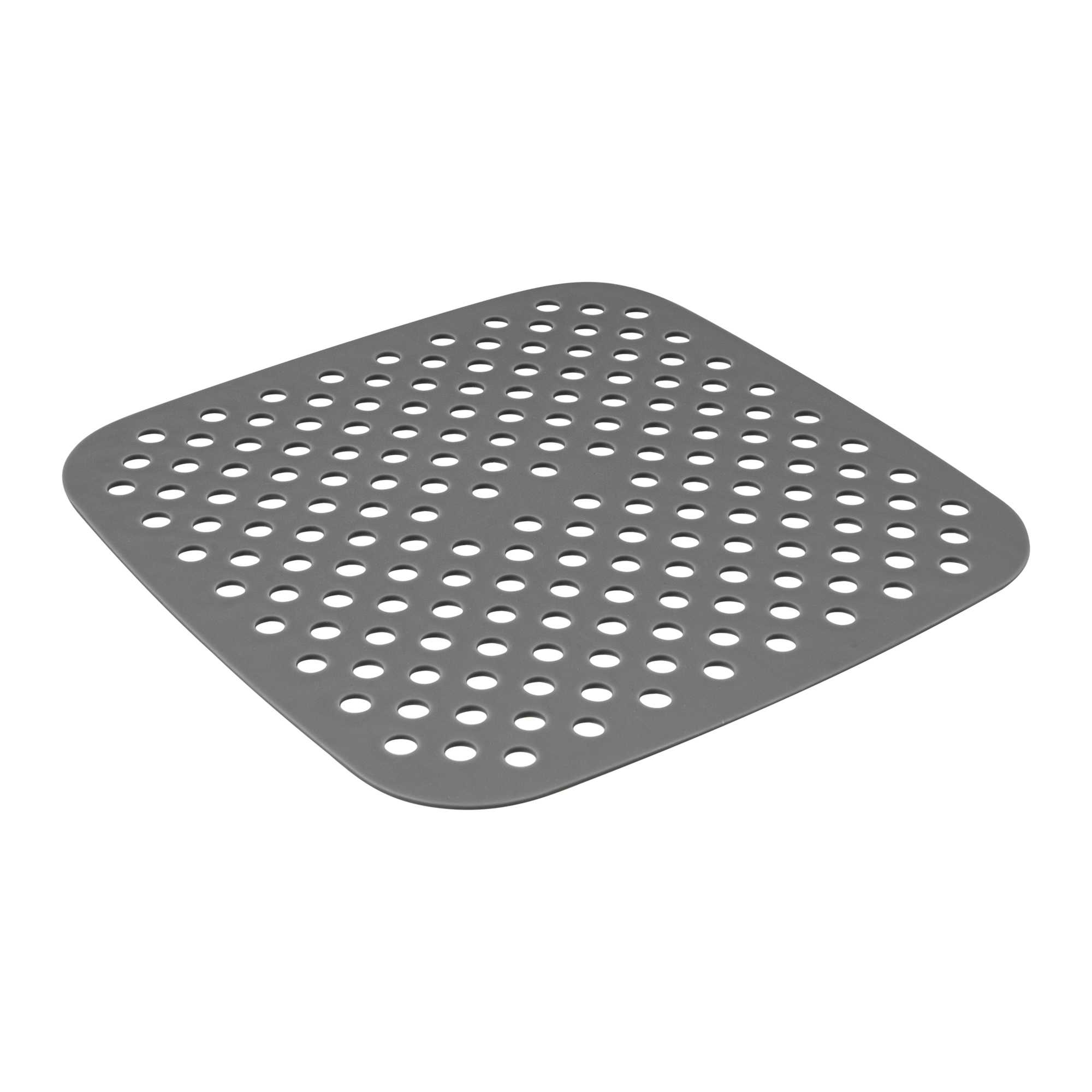 Pastry Tek Square Gray Reusable Silicone Air Fryer Liner - Non-Stick, For 3 qt or Bigger - 7 1/2" - 2 count box