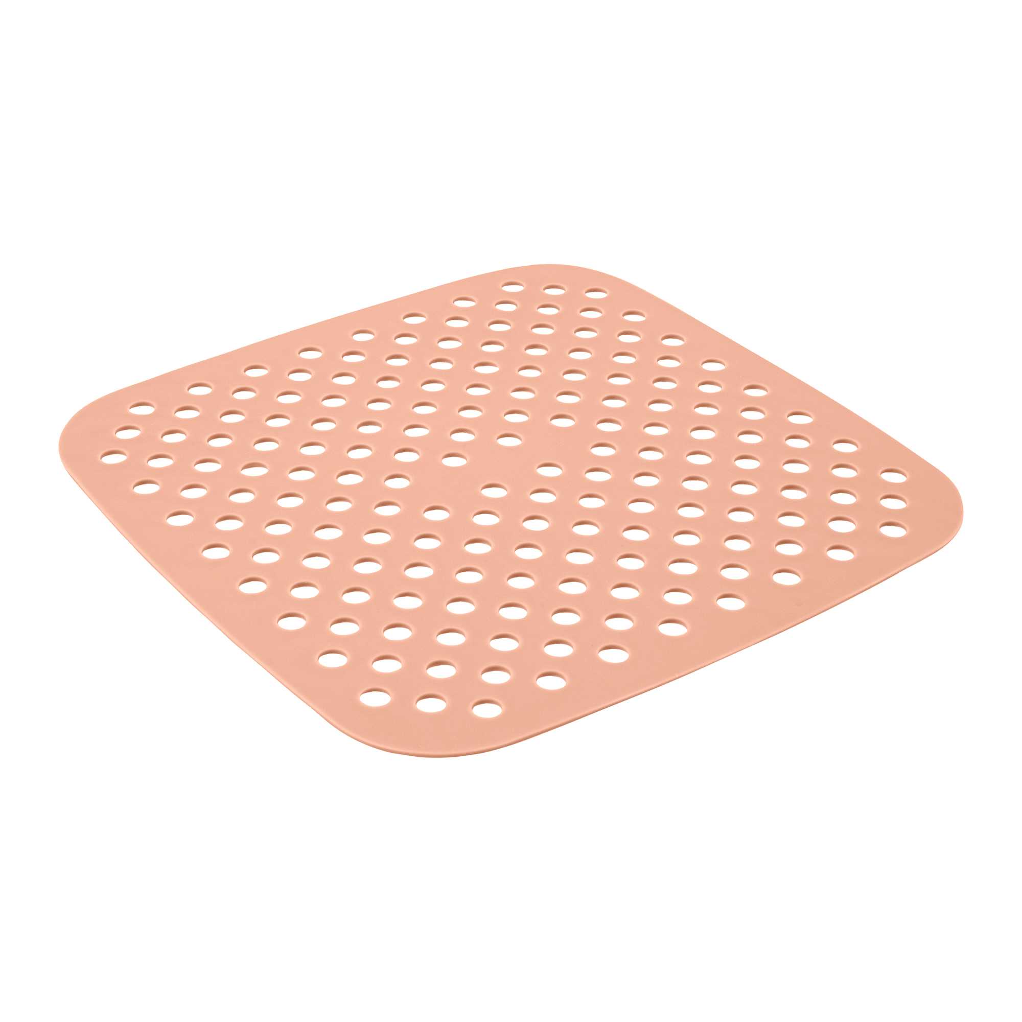 Pastry Tek Square Orange Reusable Silicone Air Fryer Liner - Non-Stick, For 3 qt or Bigger - 7 1/2" - 2 count box