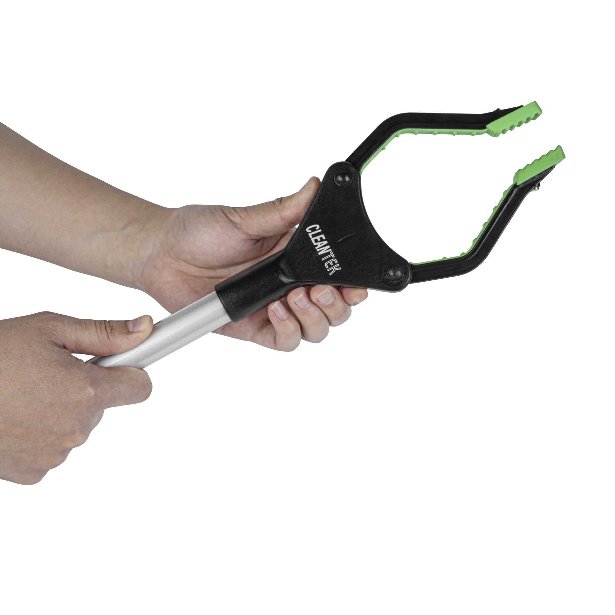 Clean Tek Professional 2-Fold Pick-Up Reaching Grabber Tool - Magnetic Tip, 360 Degree Rotating Head, Trigger Grip - 32 1/4" - 10 count box