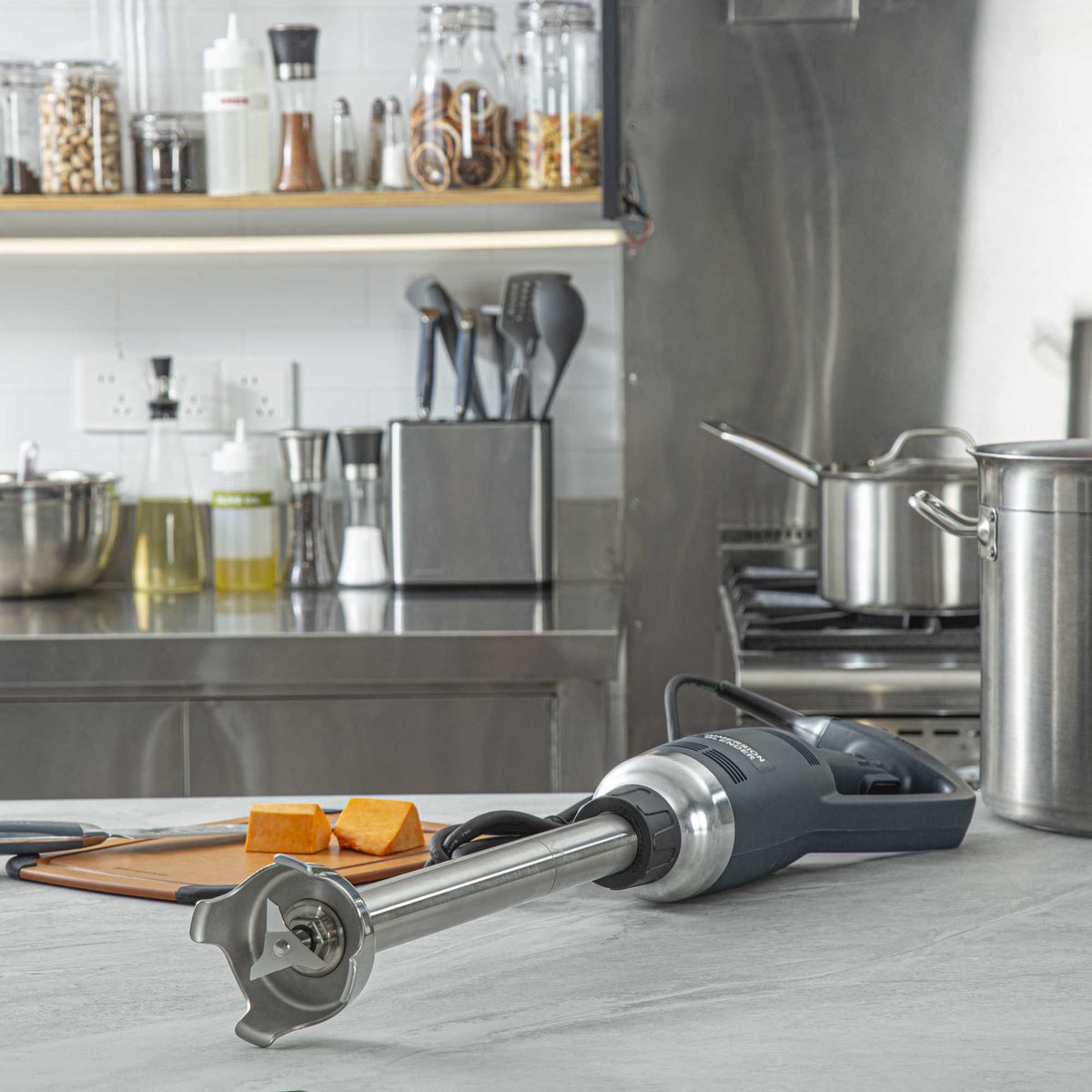 Hi Tek Blue Immersion Blender - with 16" Shaft, Variable Speed, 2/3 HP - 1 count box