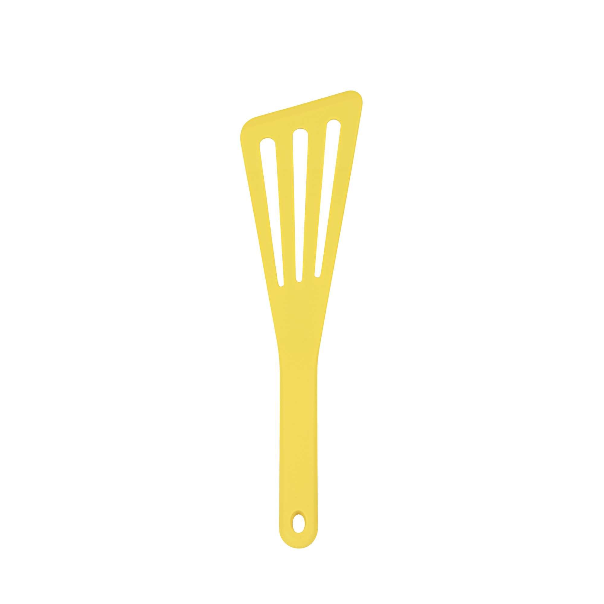 Met Lux Yellow Silicone High Temperature Slotted Turner / Spatula - 12 1/4" - 1 count box